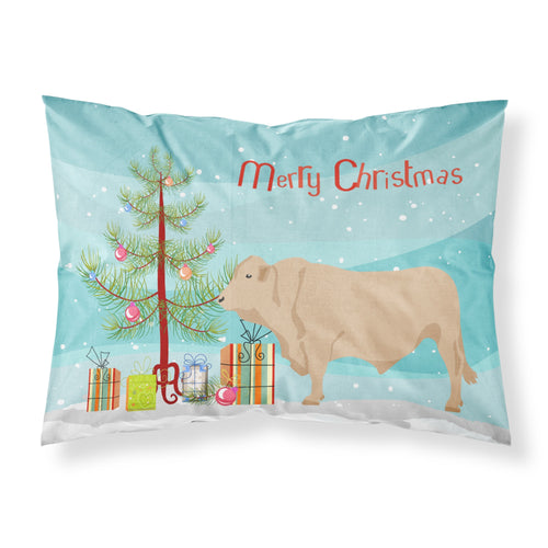 'Caroline'S Treasures Charolais Cow Christmas Pillowcase, Standard, Multicolor'
