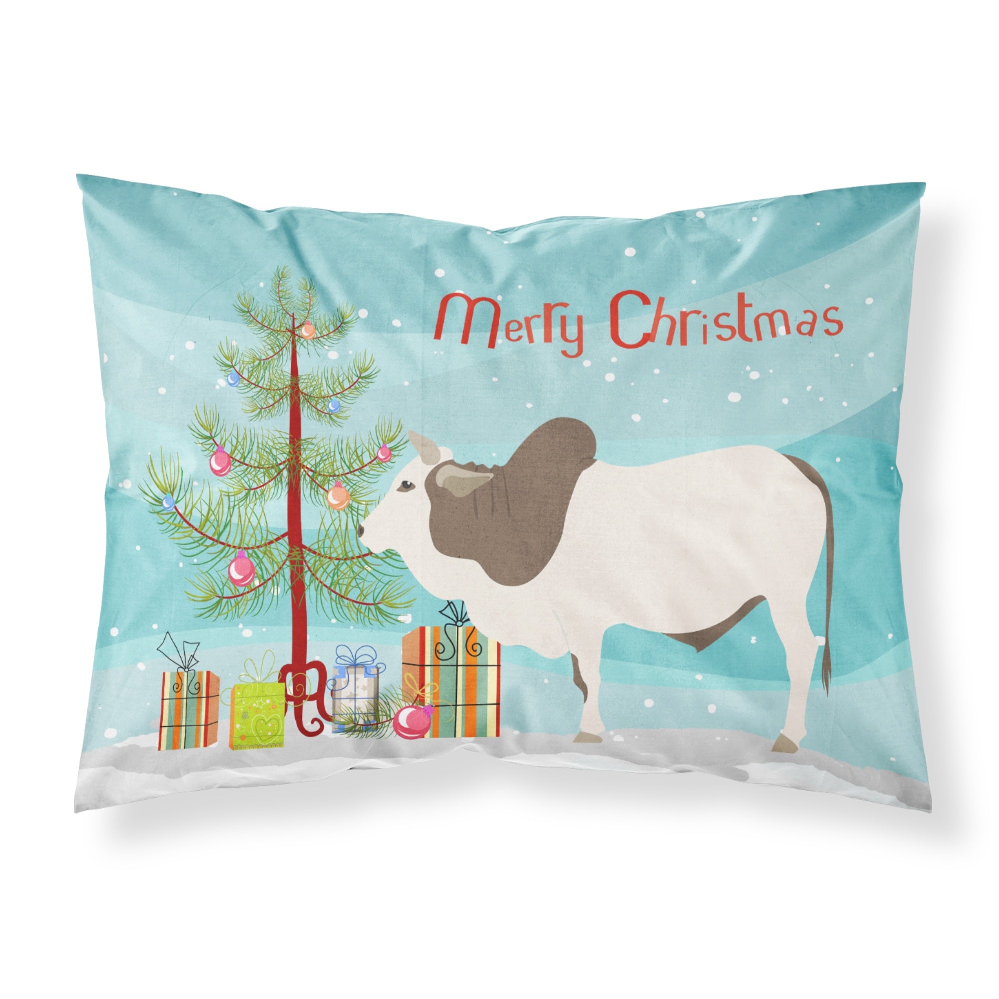 'Caroline'S Treasures Malvi Cow Christmas Pillowcase, Standard, Multicolor'