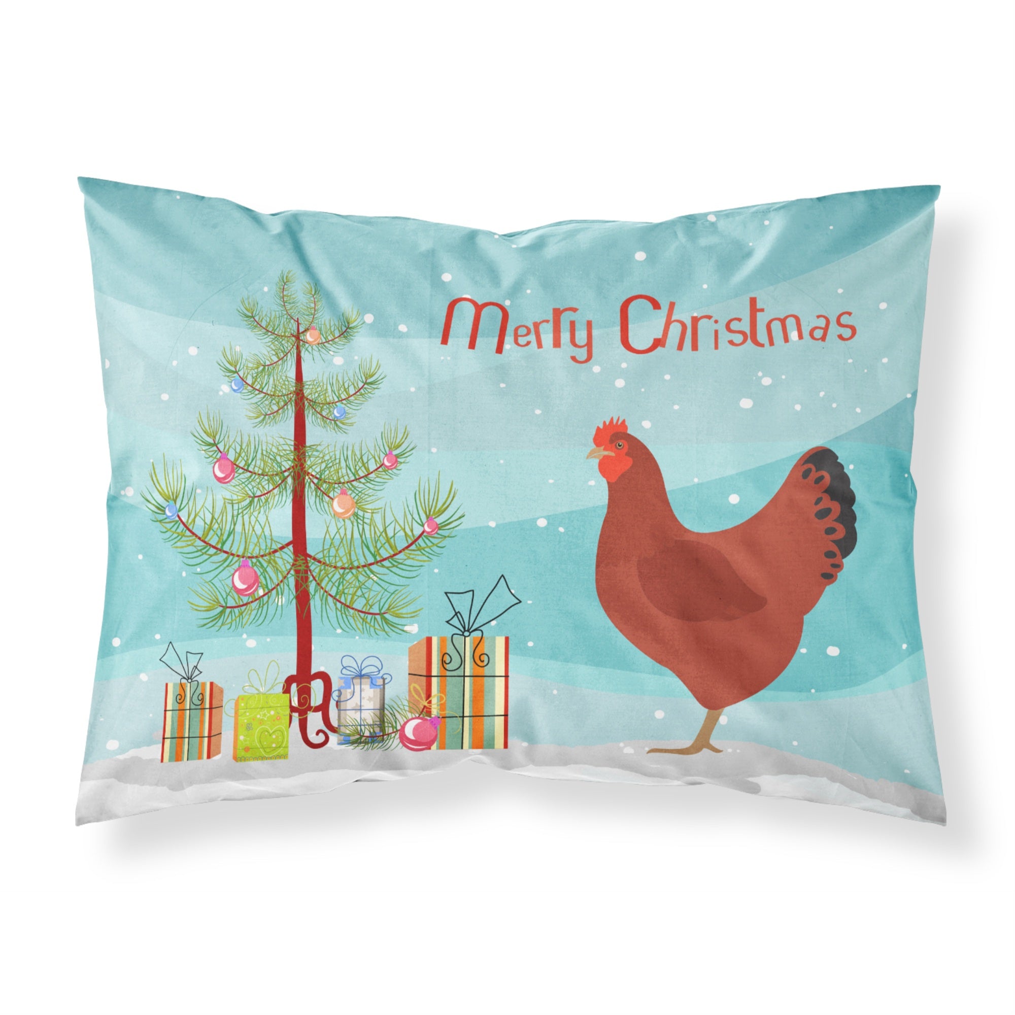 'Caroline'S Treasures ''New Hampshire Red Chicken Christmas'' Pillowcase, Standard, Multicolor'