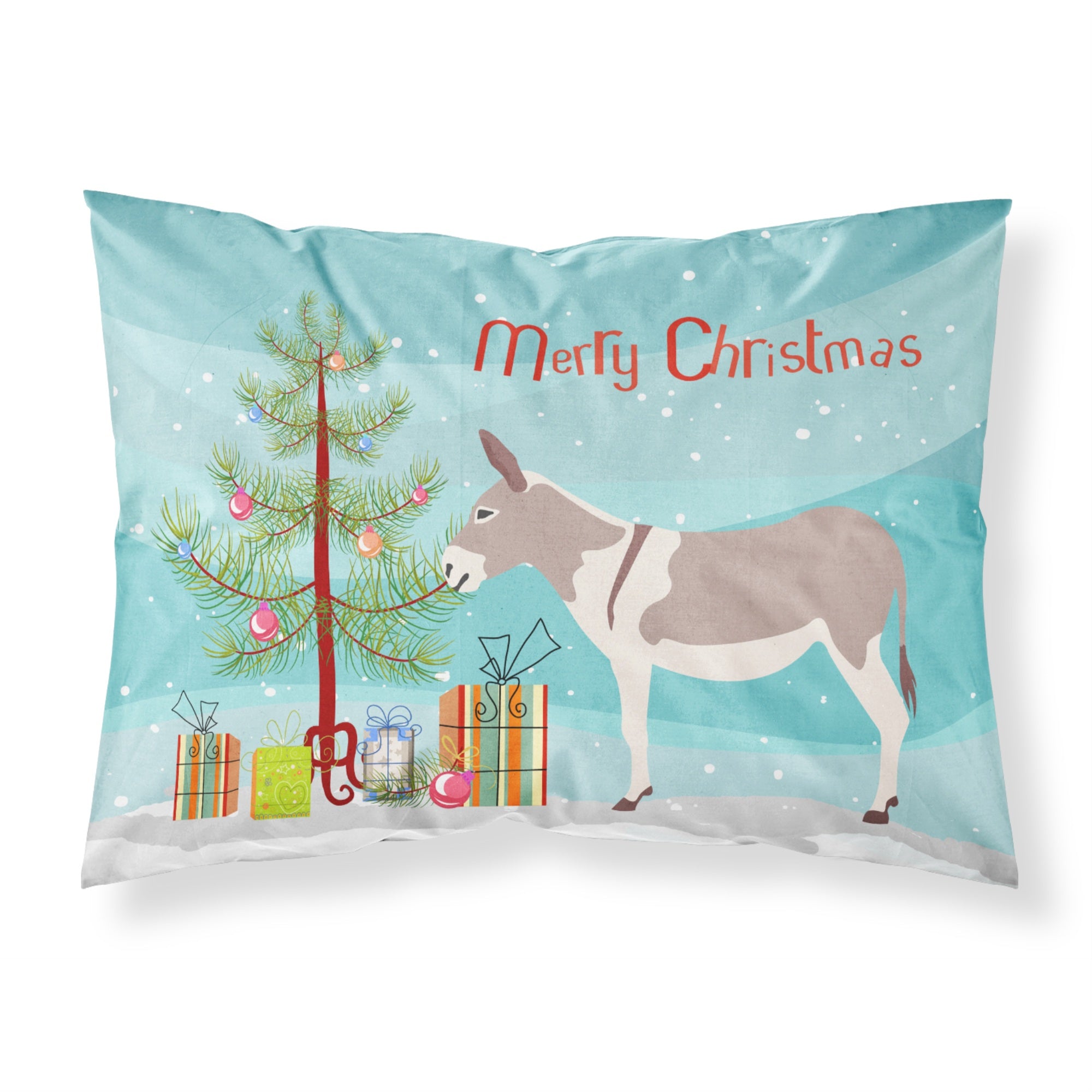 'Caroline'S Treasures Australian Teamster Donkey Christmas Pillowcase, Standard, Multicolor'