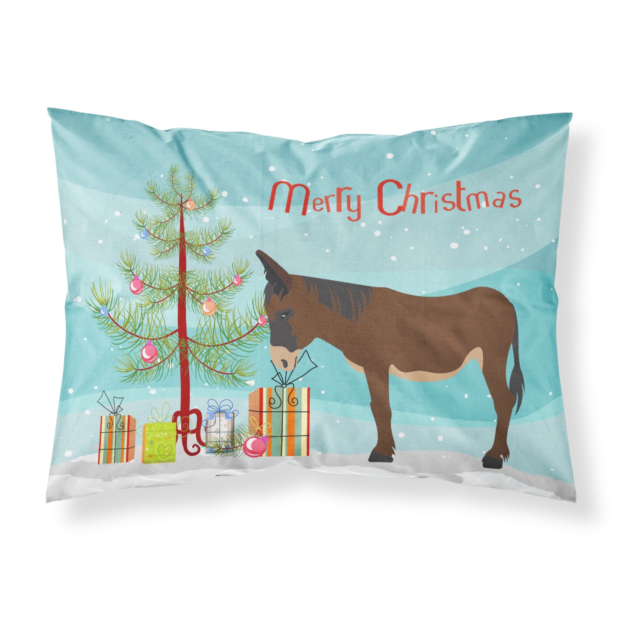 'Caroline'S Treasures Zamorano-Leones Donkey Christmas Pillowcase, Standard, Multicolor'