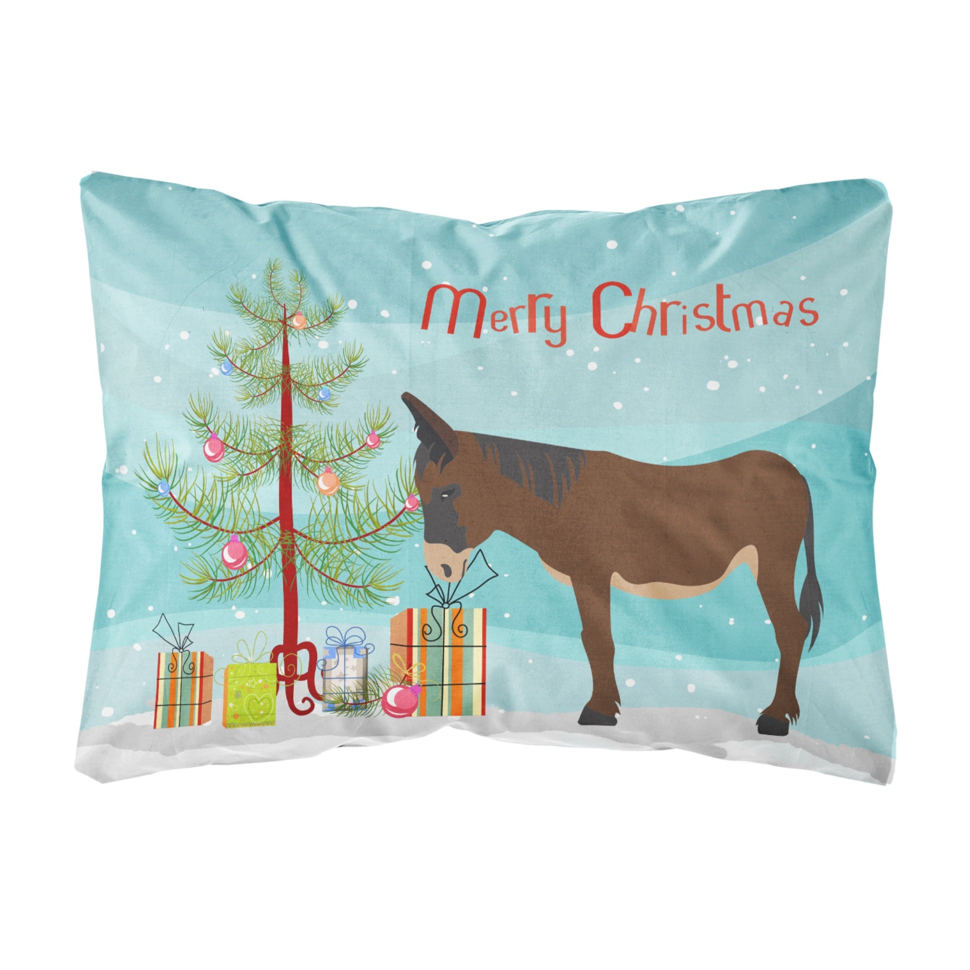 Caroline'S Treasures Bb9220Pw1216 Zamorano-Leones Donkey Christmas Outdoor Canvas Pillow