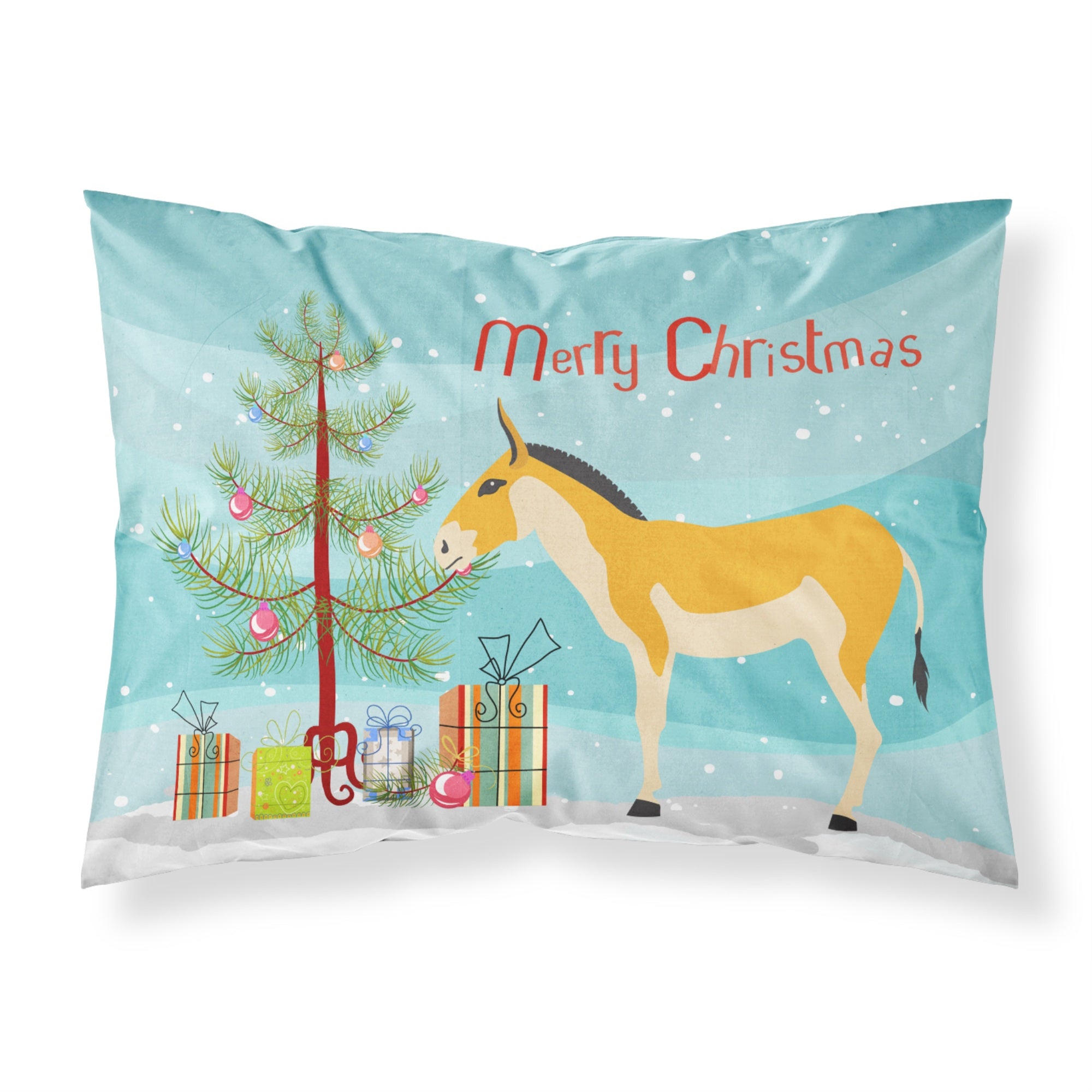 'Caroline'S Treasures Turkmenian Kulan Donkey Christmas Pillowcase, Standard, Multicolor'