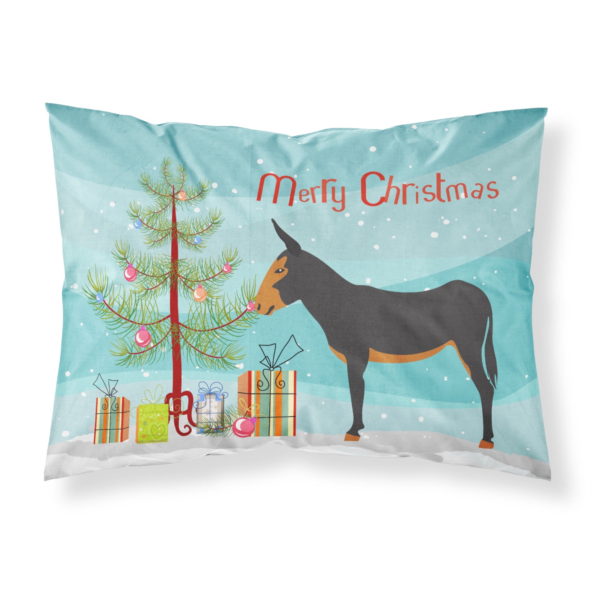 'Caroline'S Treasures Catalan Donkey Christmas Pillowcase, Standard, Multicolor'