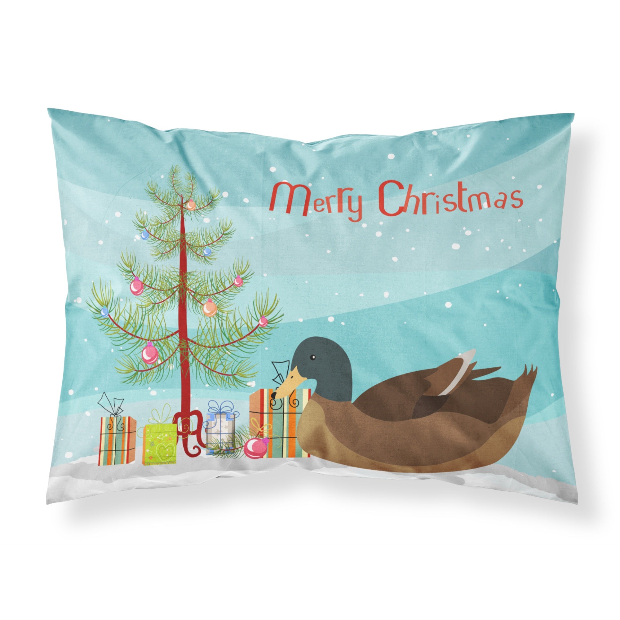 'Caroline'S Treasures Khaki Campbell Duck Christmas Pillowcase, Standard, Multicolor'