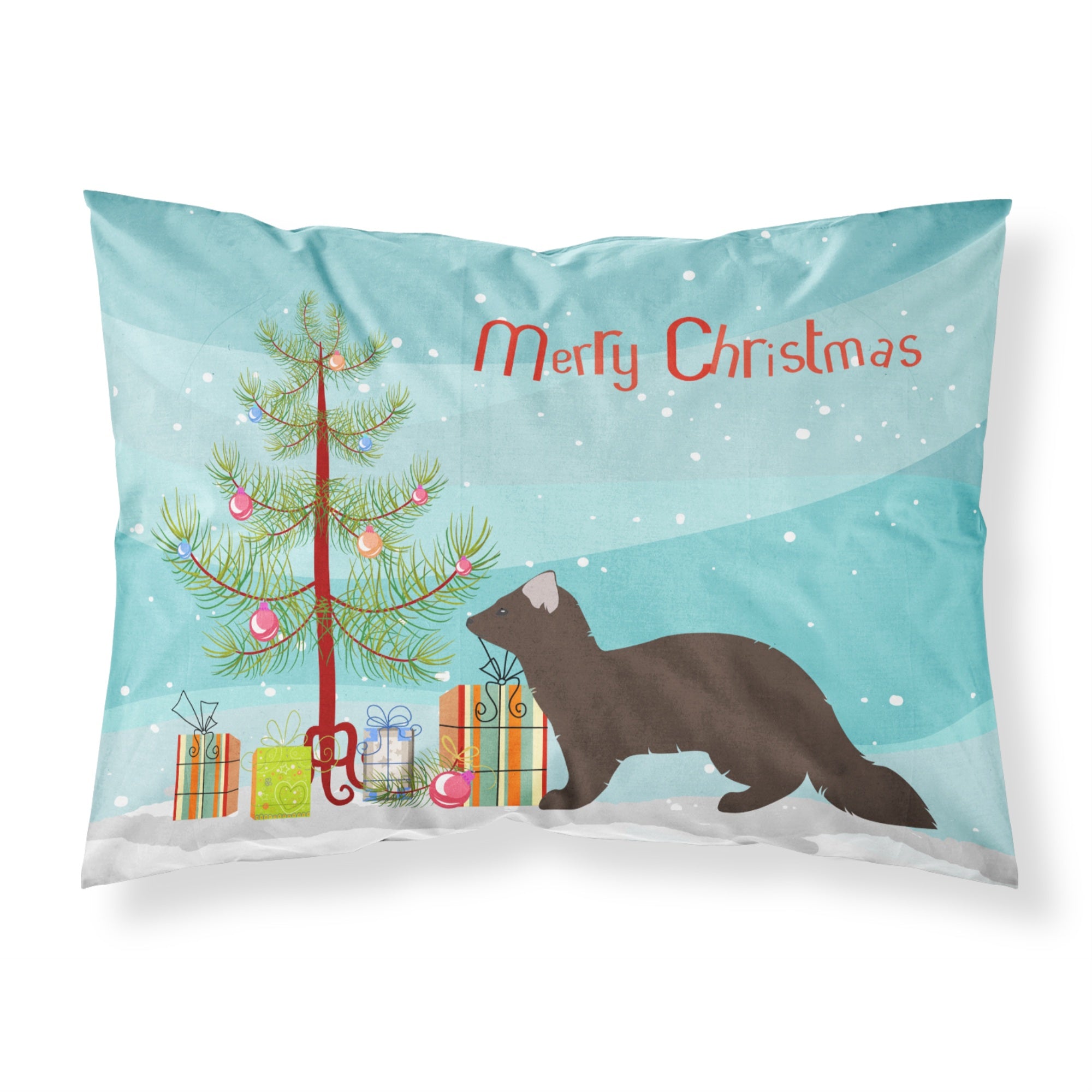 'Caroline'S Treasures Sable Marten Christmas Pillowcase, Standard, Multicolor'