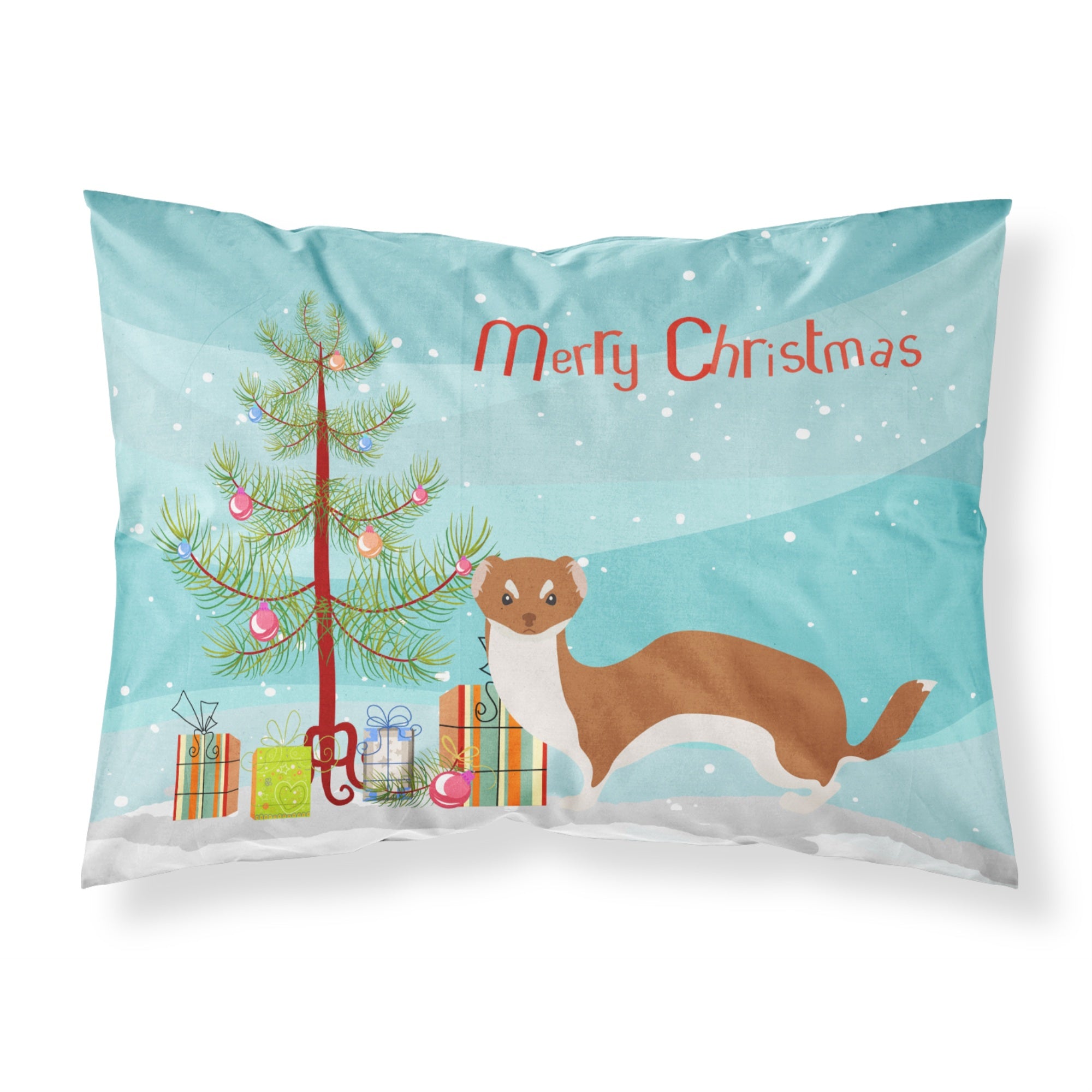 'Caroline'S Treasures ''Weasel Christmas'' Pillowcase, Standard, Multicolor'