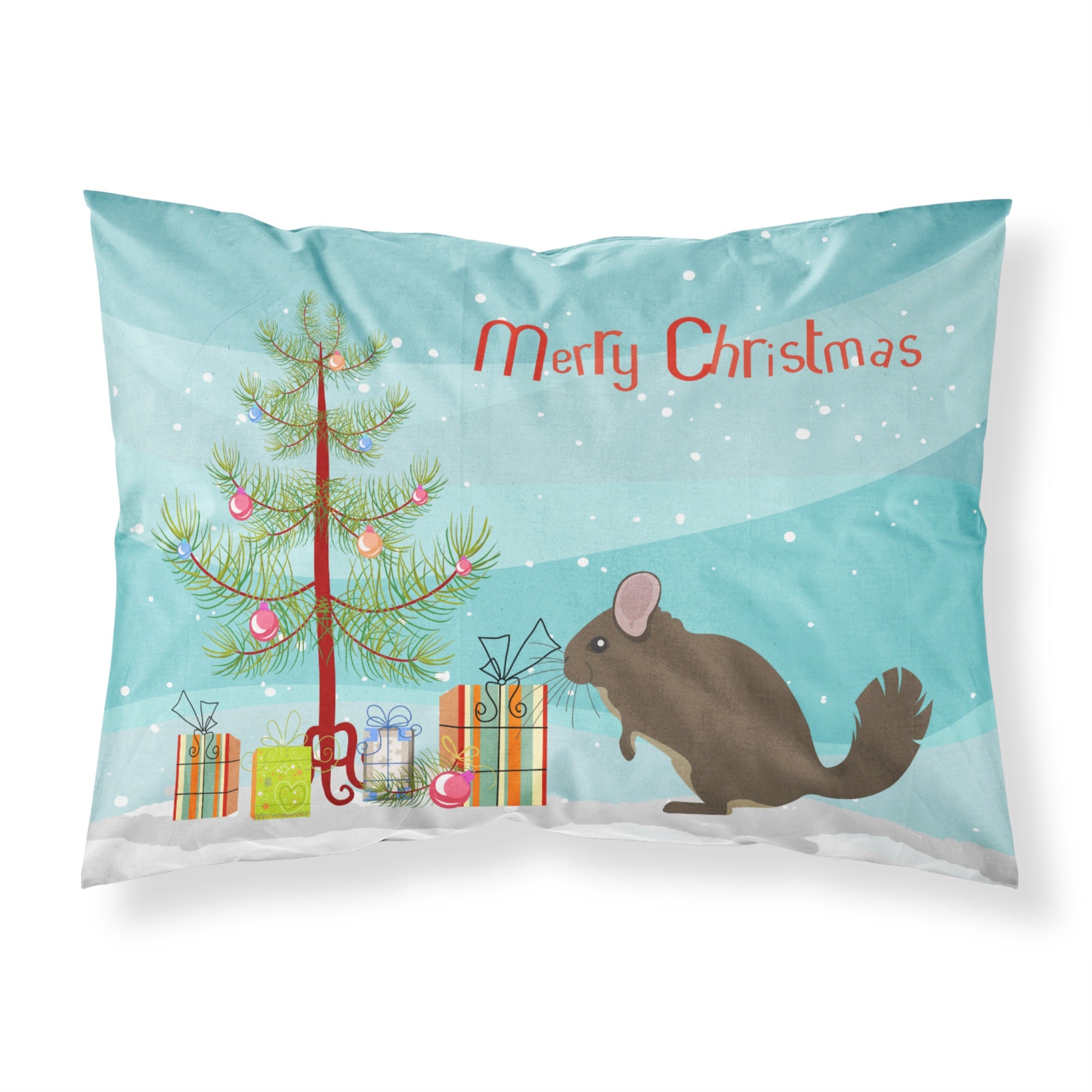 'Caroline'S Treasures Chinchilla Christmas Pillowcase, Standard, Multicolor'