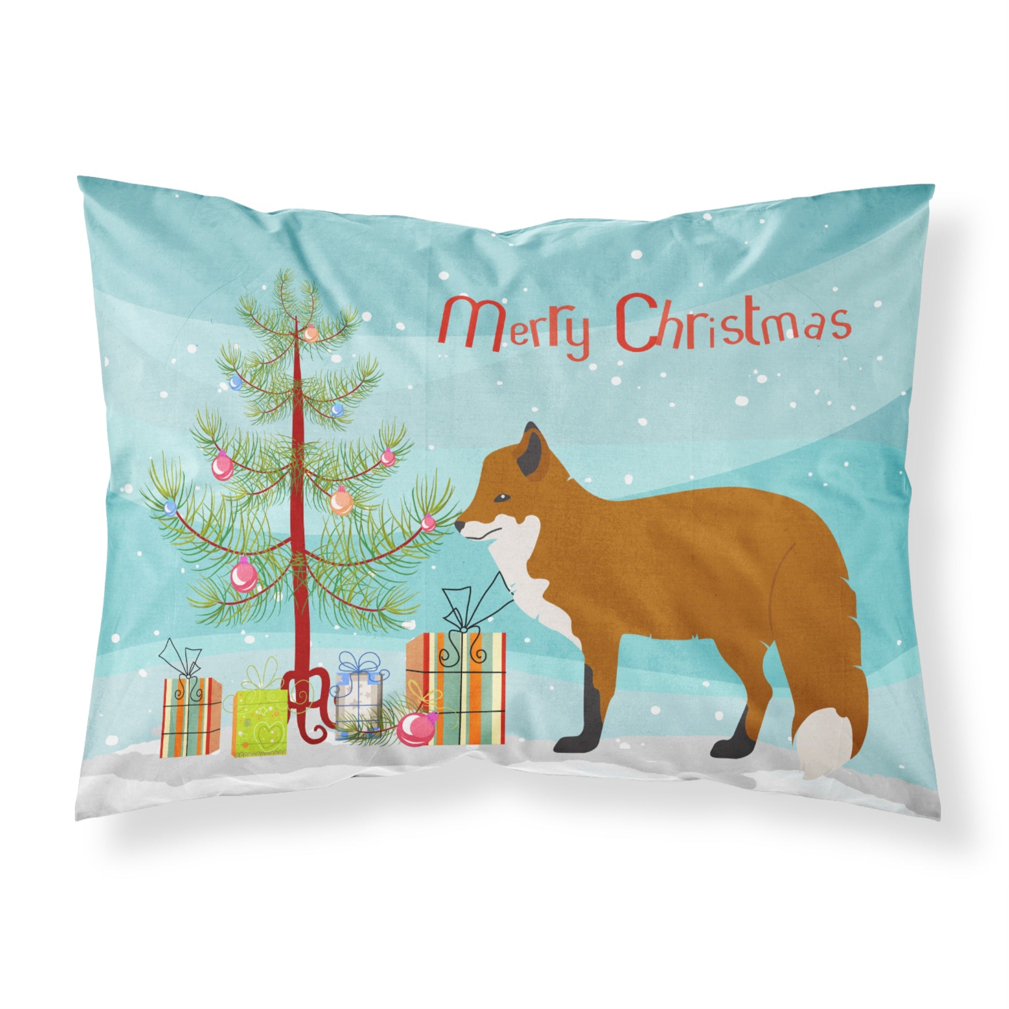 'Caroline'S Treasures Red Fox Christmas Pillowcase, Standard, Multicolor'