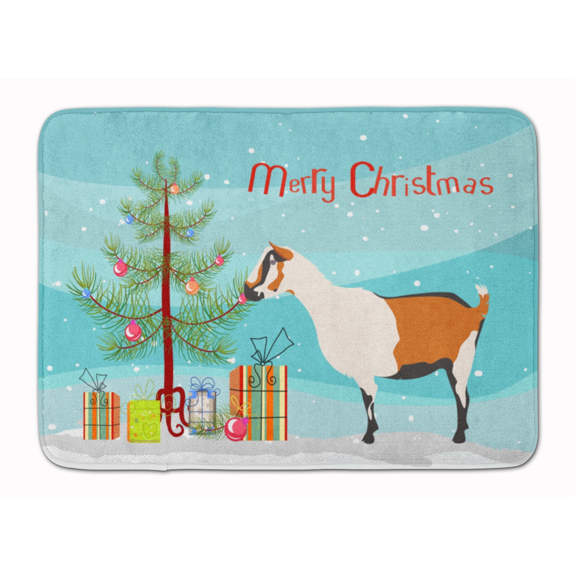 Carolines Treasures Alpine Goat Christmas Floor Mat, 19 x 27, Multicolor