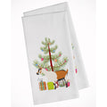 Alpine Goat Christmas White Kitchen Towel Set of 2