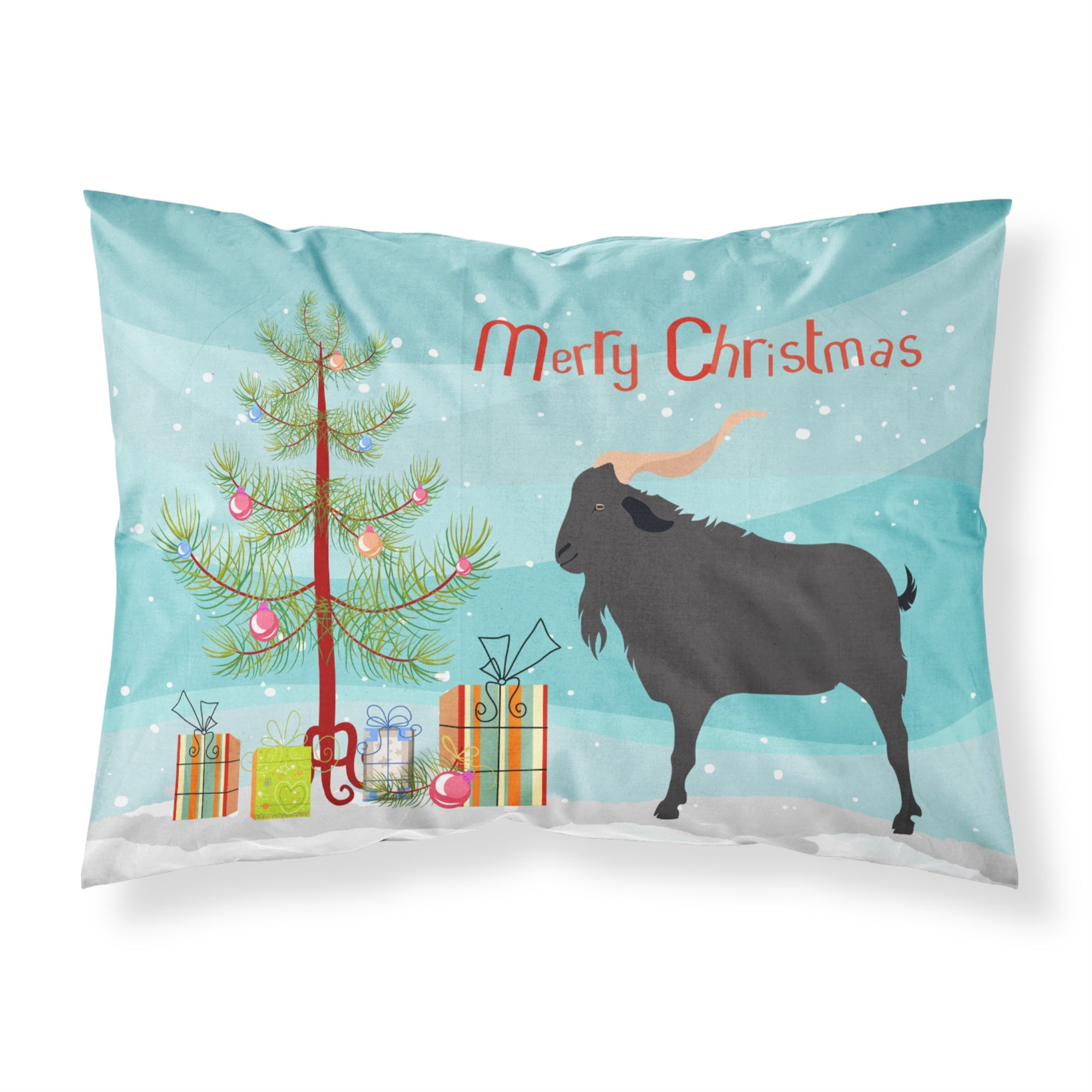 'Caroline'S Treasures Verata Goat Christmas Pillowcase, Standard, Multicolor'
