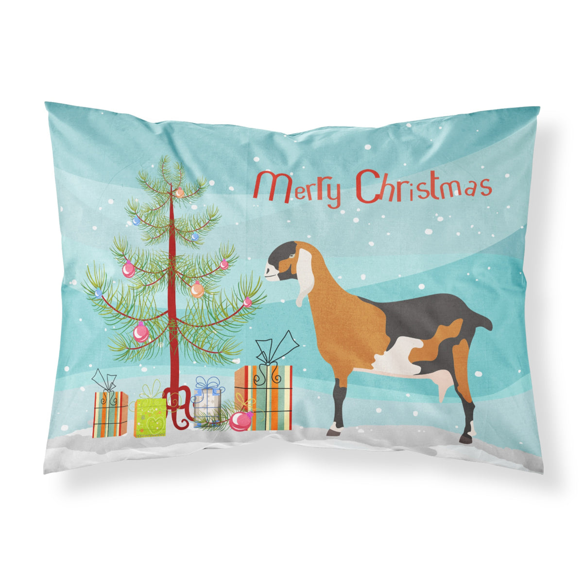 'Caroline'S Treasures Anglo Nubian Goat Christmas Pillowcase, Standard, Multicolor'