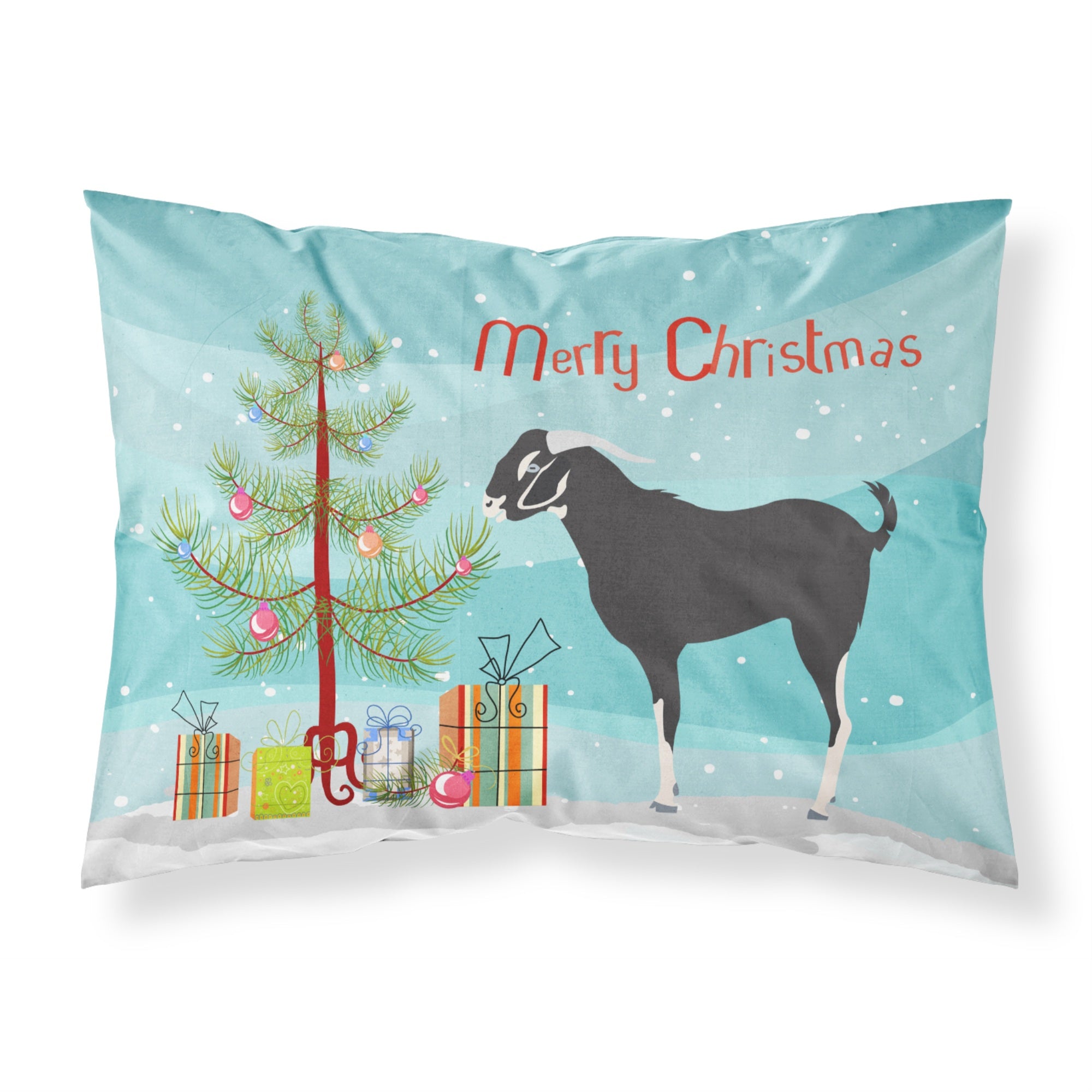 'Caroline'S Treasures ''Black Bengal Goat Christmas'' Pillowcase, Standard, Multicolor'