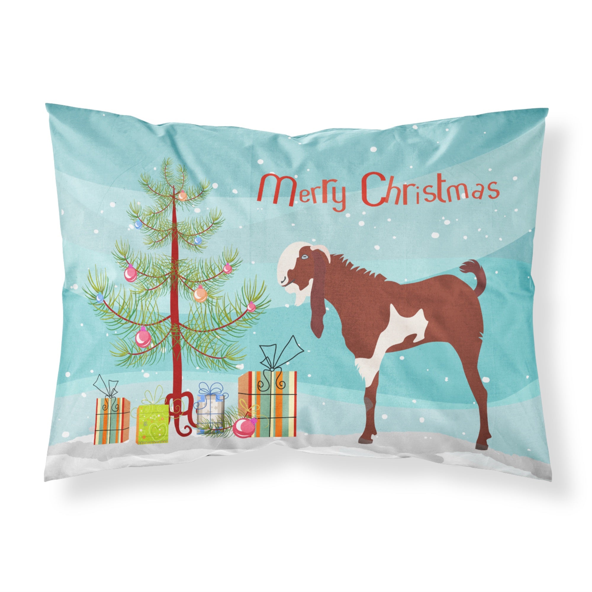 'Caroline'S Treasures ''Jamnapari Goat Christmas'' Pillowcase, Standard, Multicolor'