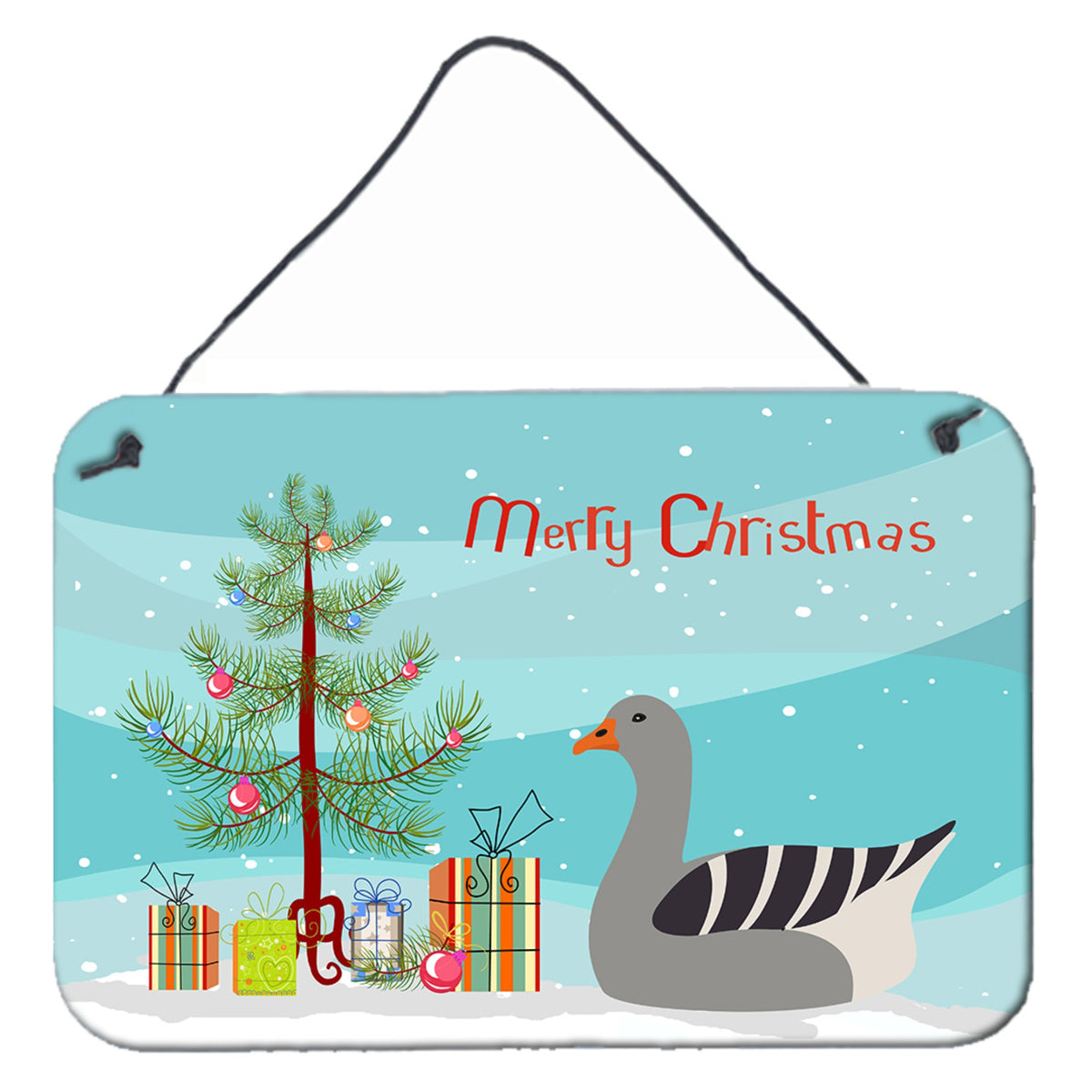 CarolineS Treasures Pilgrim Goose Christmas Metal Print, 8 Inch  Inch  X 12 Inch  Inch , Multicolor