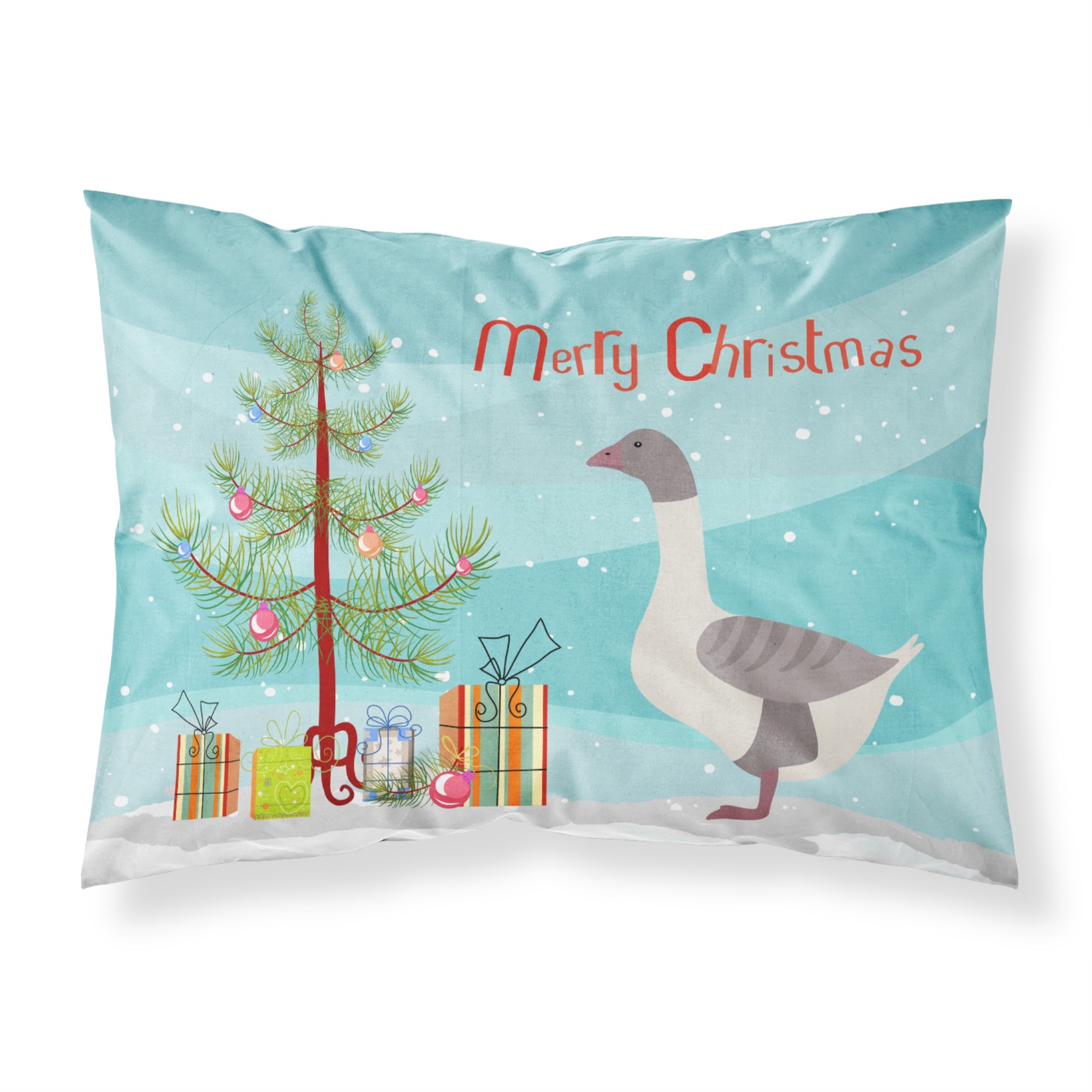 'Caroline'S Treasures Buff Grey Back Goose Christmas Pillowcase, Standard, Multicolor'