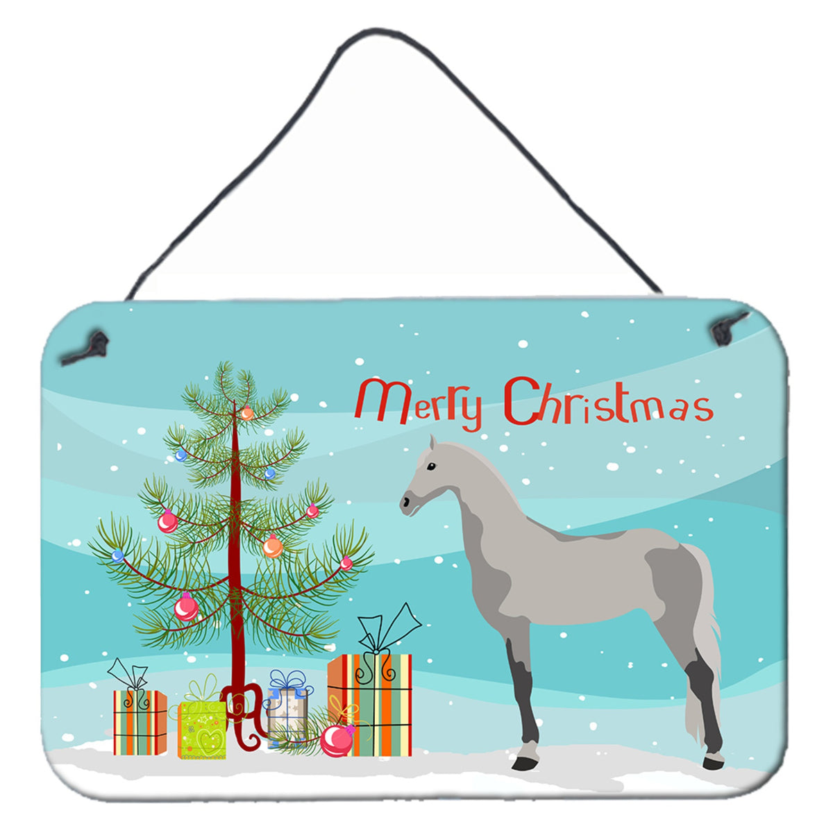 CarolineS Treasures Orlov Trotter Horse Christmas Metal Print, 8 Inch  Inch  X 12 Inch  Inch