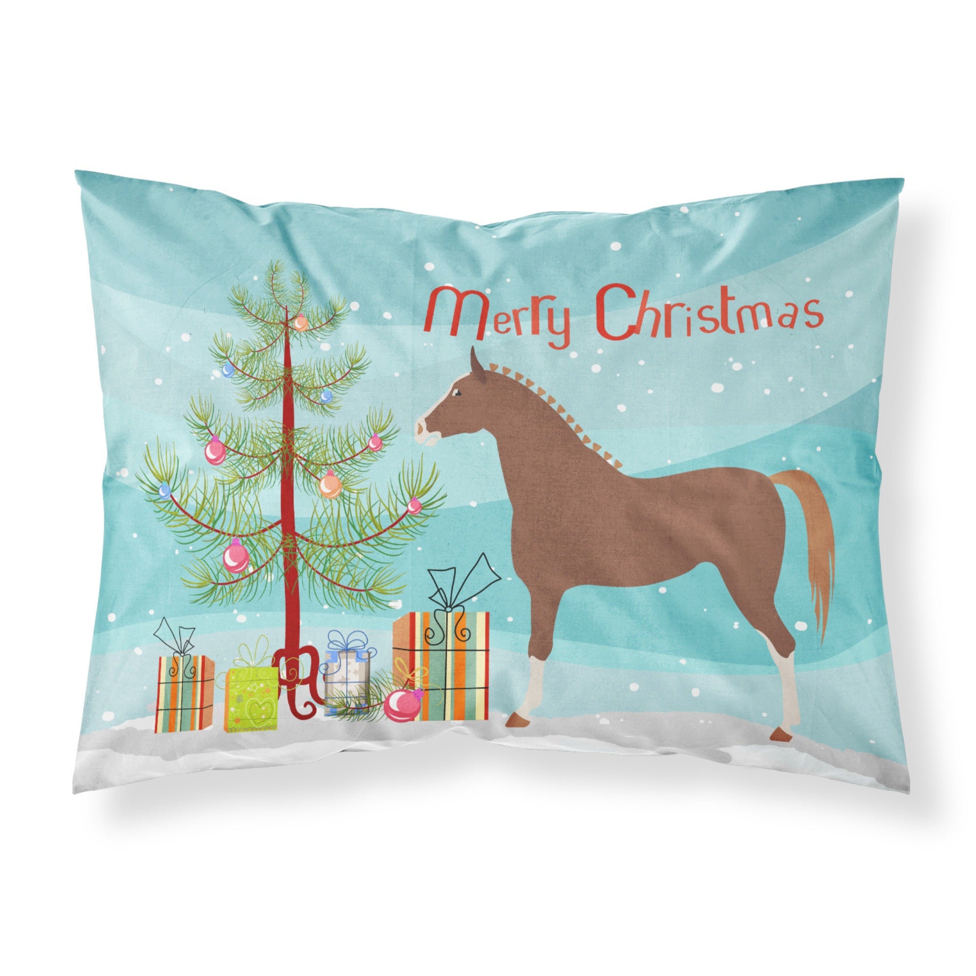 'Caroline'S Treasures Hannoverian Horse Christmas Pillowcase, Standard, Multicolor'