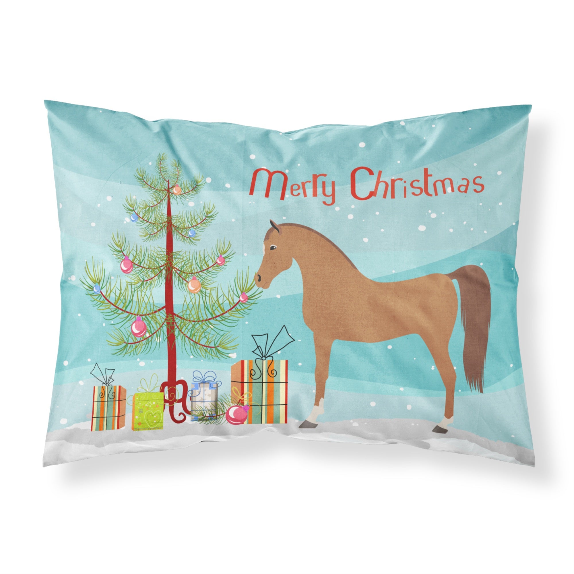 'Caroline'S Treasures Arabian Horse Christmas Pillowcase, Standard, Multicolor'