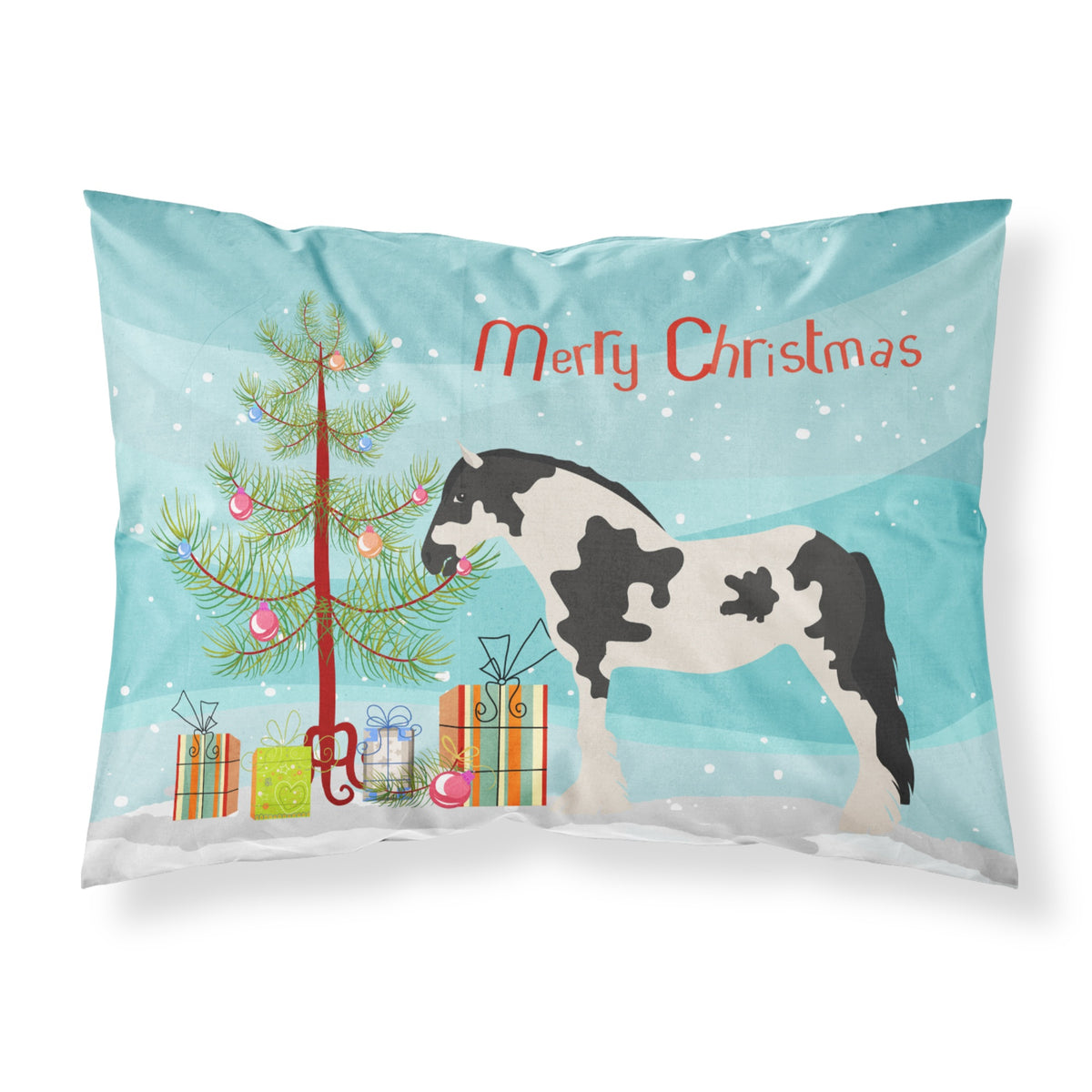 'Caroline'S Treasures ''Cyldesdale Horse Christmas'' Pillowcase, Standard, Multicolor'
