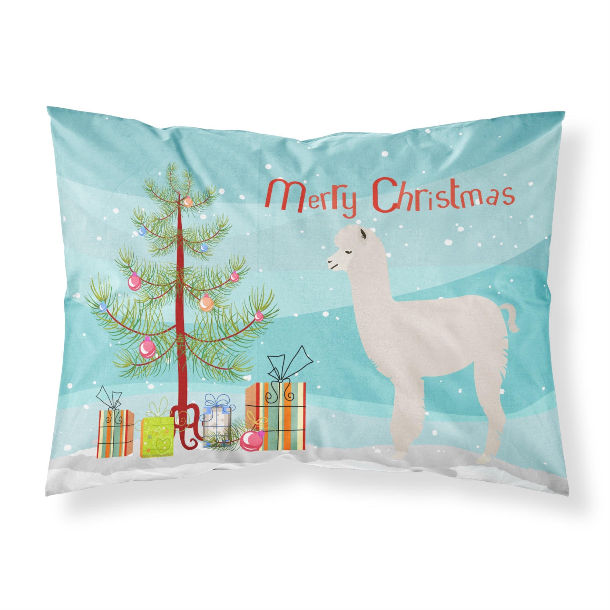 'Caroline'S Treasures Alpaca Christmas Pillowcase, Standard, Multicolor'