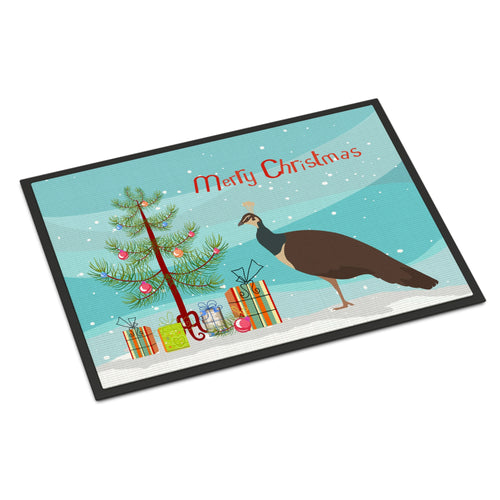 'Caroline'S Treasures''Indian Peahen Peafowl'' Christmas Doormat 18'' X 27'' Multicolor'