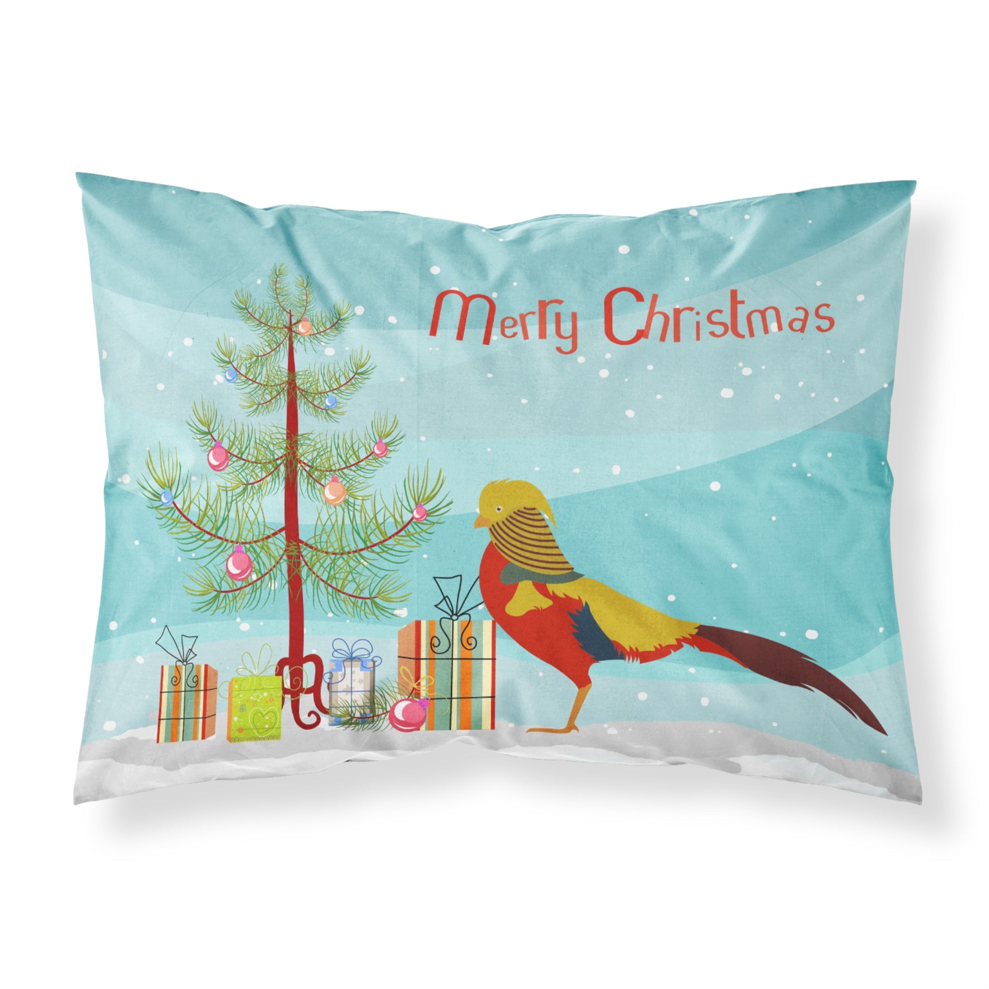 'Caroline'S Treasures Golden Or Chinese Pheasant Christmas Pillowcase, Standard, Multicolor'