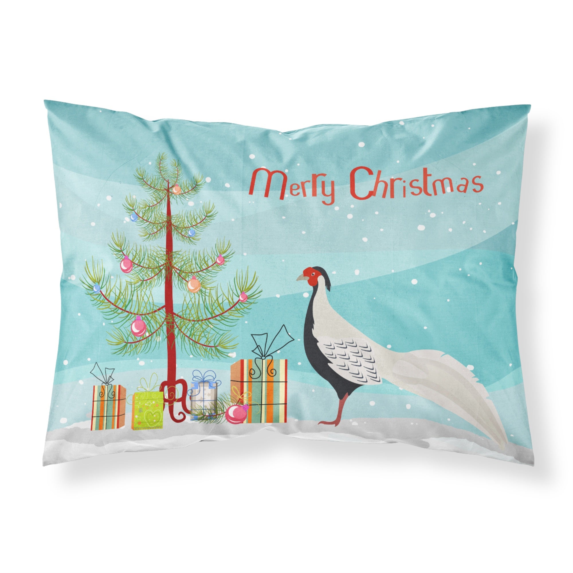 'Caroline'S Treasures Silver Pheasant Christmas Pillowcase, Standard, Multicolor'