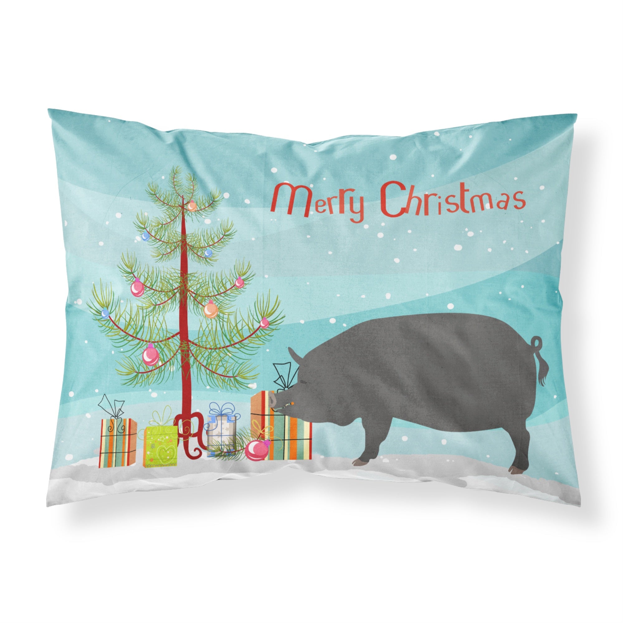'Caroline'S Treasures Berkshire Pig Christmas Pillowcase, Standard, Multicolor'