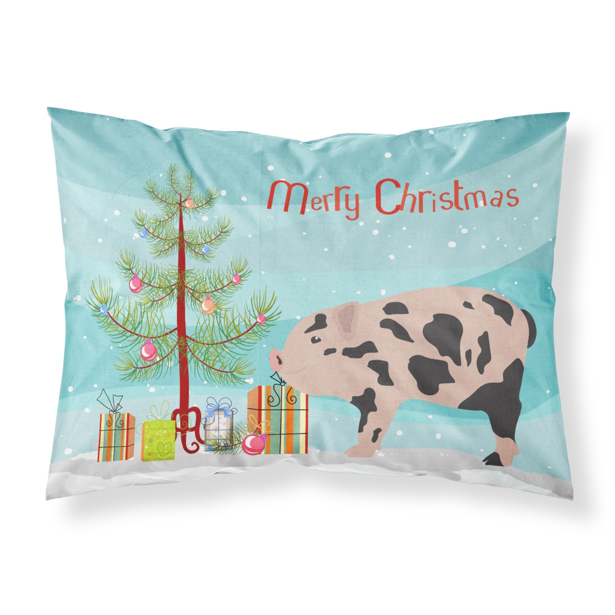 'Caroline'S Treasures ''Mini Miniature Pig Christmas'' Pillowcase, Standard, Multicolor'