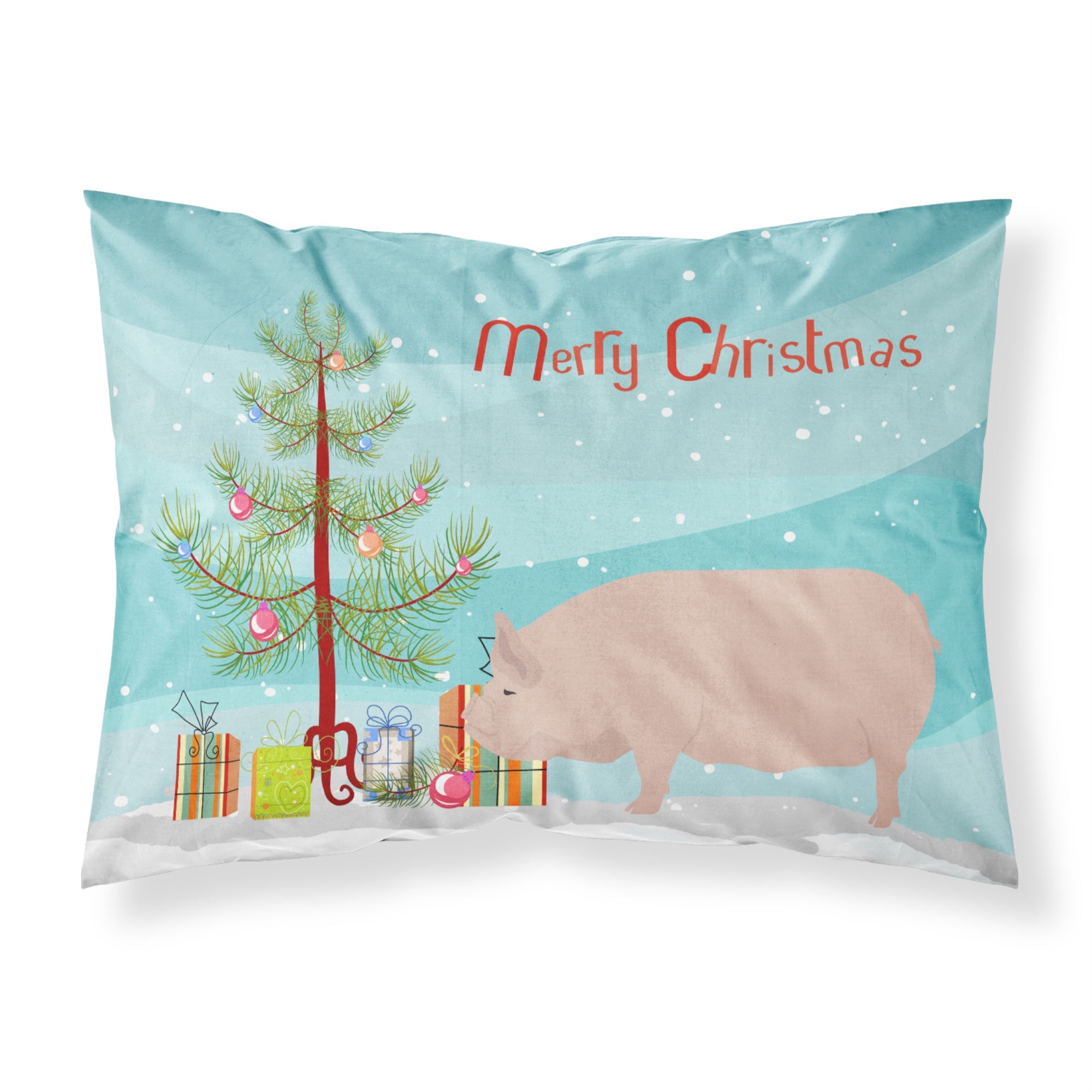 'Caroline'S Treasures Welsh Pig Christmas Pillowcase, Standard, Multicolor'