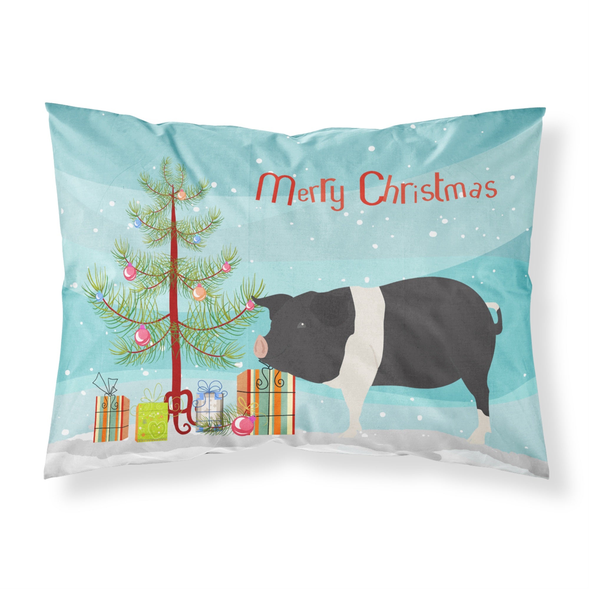 'Caroline'S Treasures Hampshire Pig Christmas Pillowcase, Standard, Multicolor'
