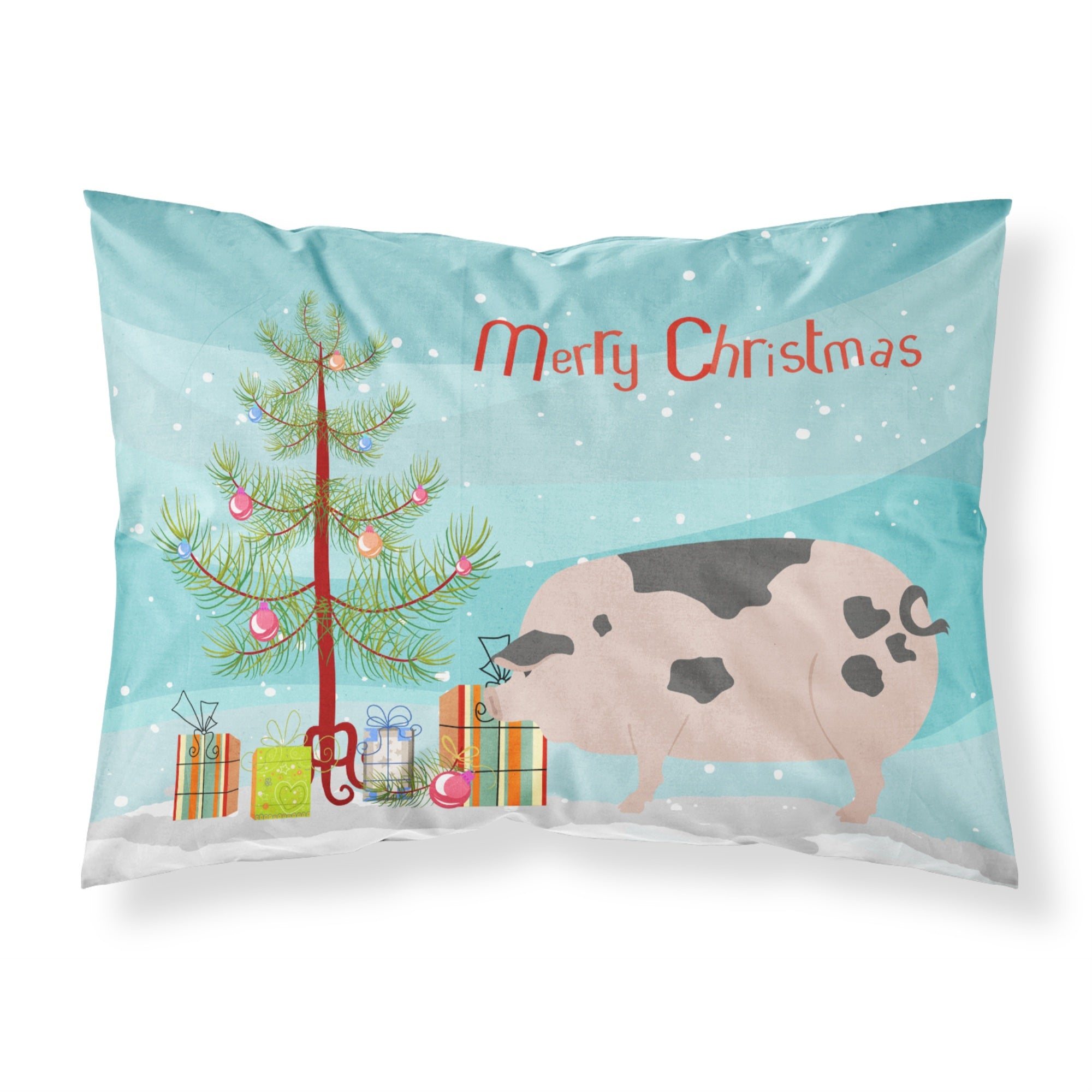 'Caroline'S Treasures Gloucester Old Spot Pig Christmas Pillowcase, Standard, Multicolor'