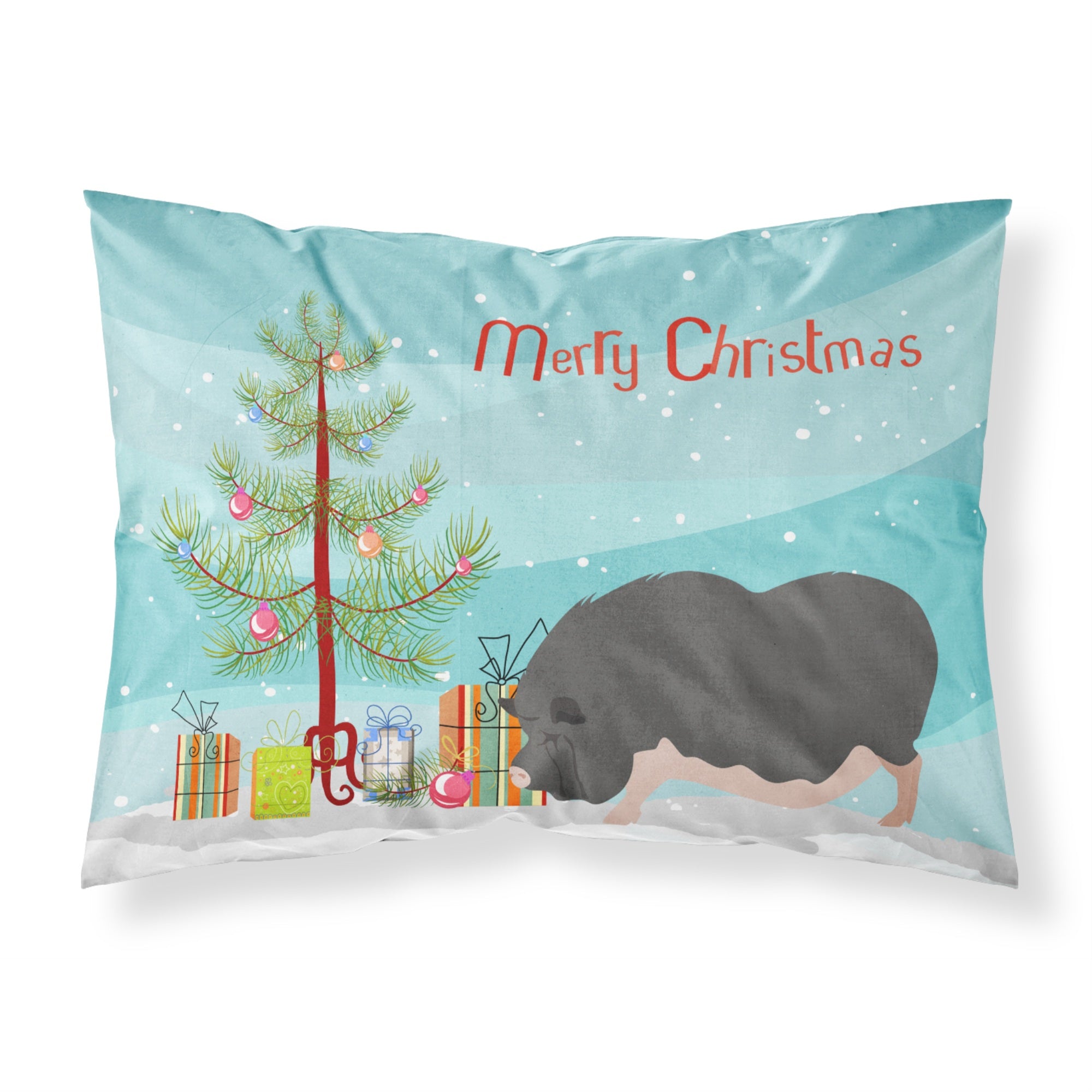 'Caroline'S Treasures Vietnamese Pot-Bellied Pig Christmas Pillowcase, Standard, Multicolor'