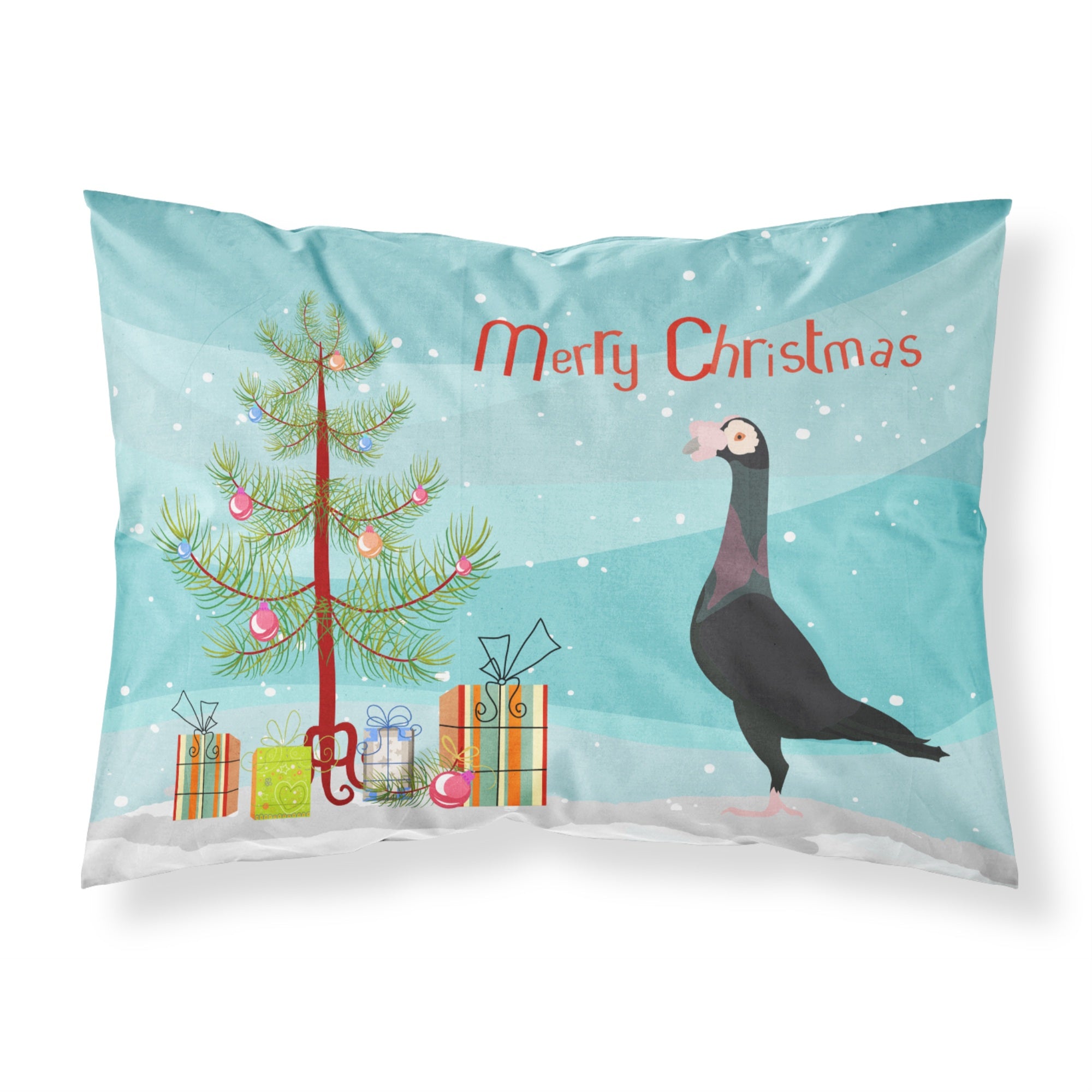 'Caroline'S Treasures English Carrier Pigeon Christmas Pillowcase, Standard, Multicolor'