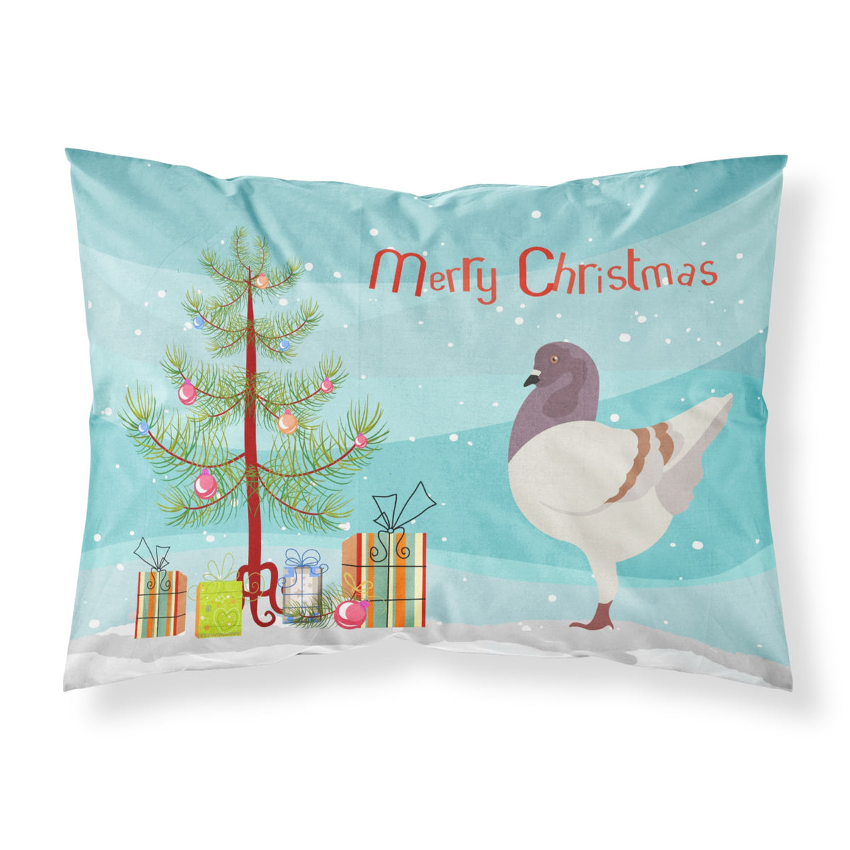 'Caroline'S Treasures German Modena Pigeon Christmas Pillowcase, Standard, Multicolor'