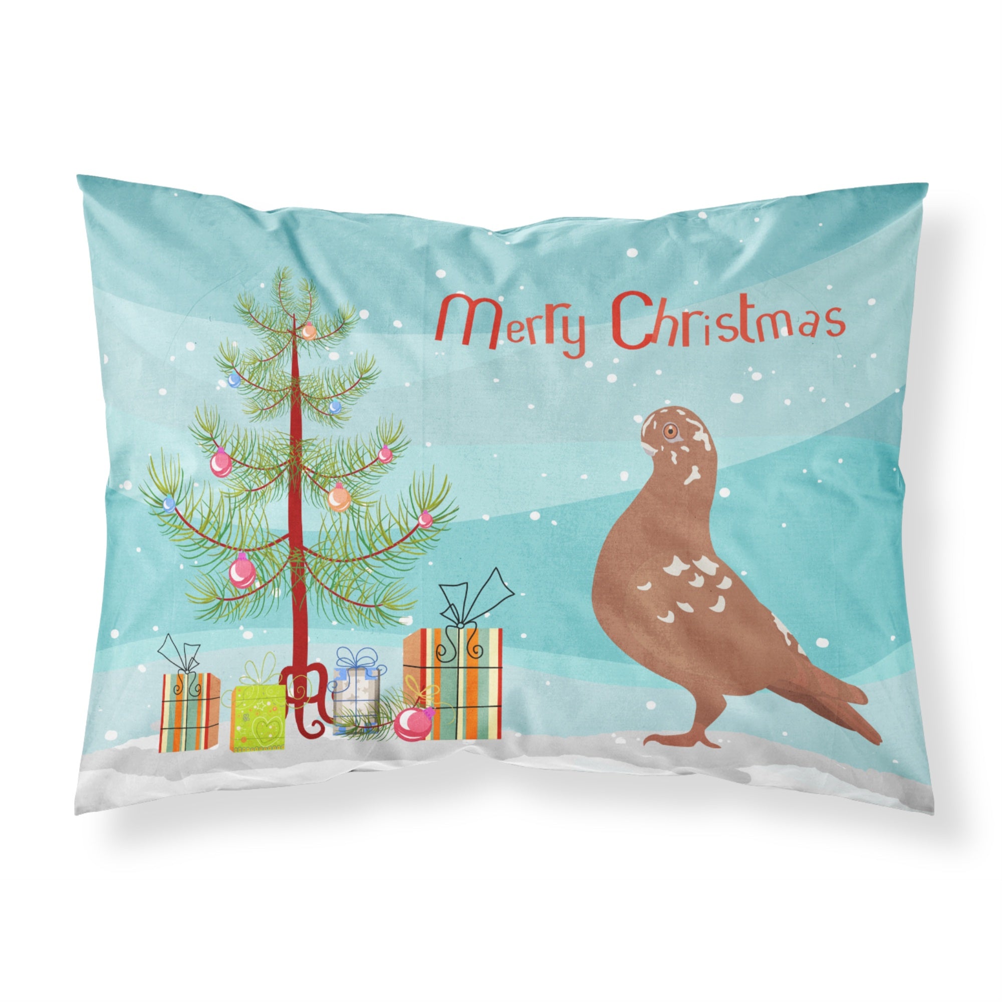 'Caroline'S Treasures African Owl Pigeon Christmas Pillowcase, Standard, Multicolor'