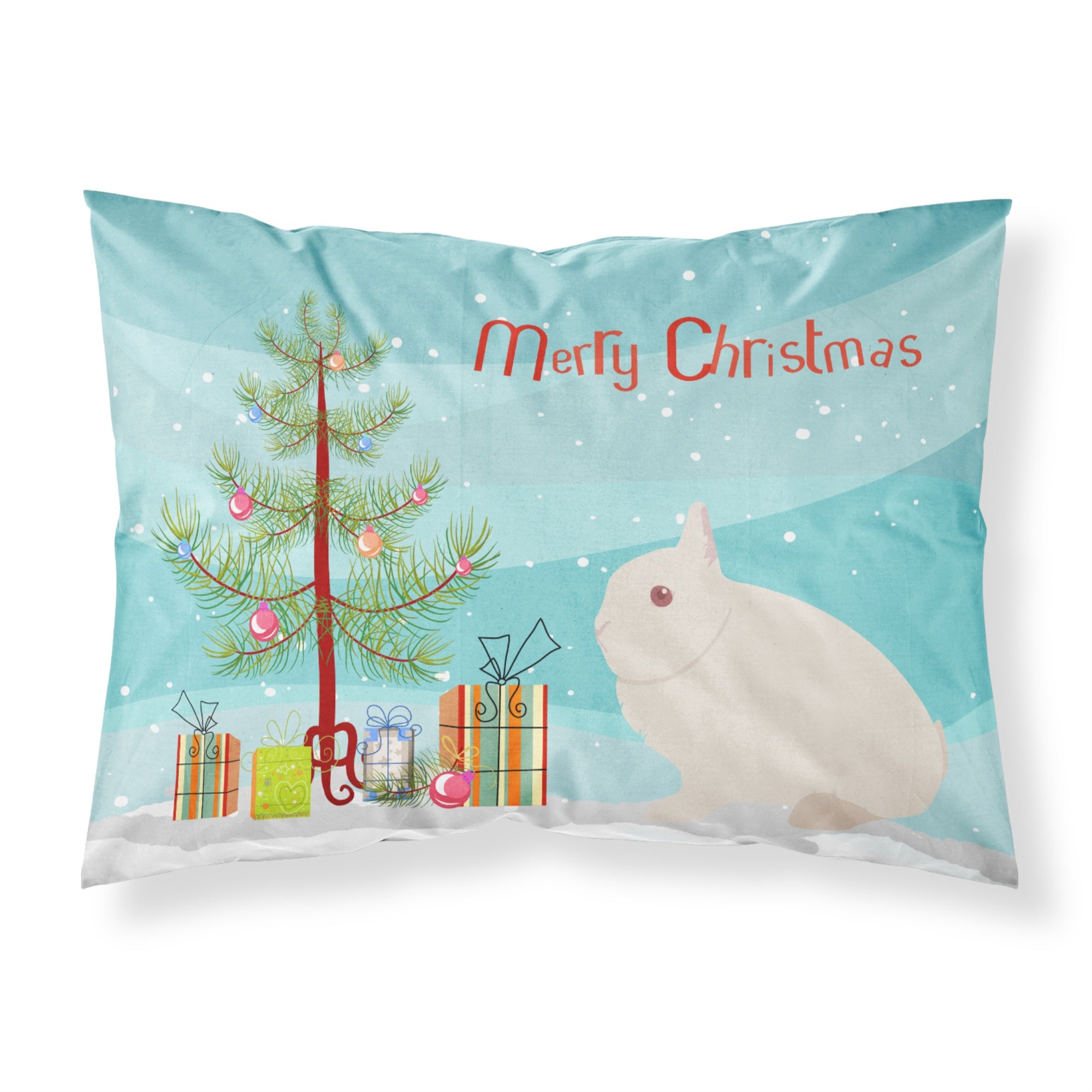 'Caroline'S Treasures Hermelin Rabbit Christmas Pillowcase, Standard, Multicolor'