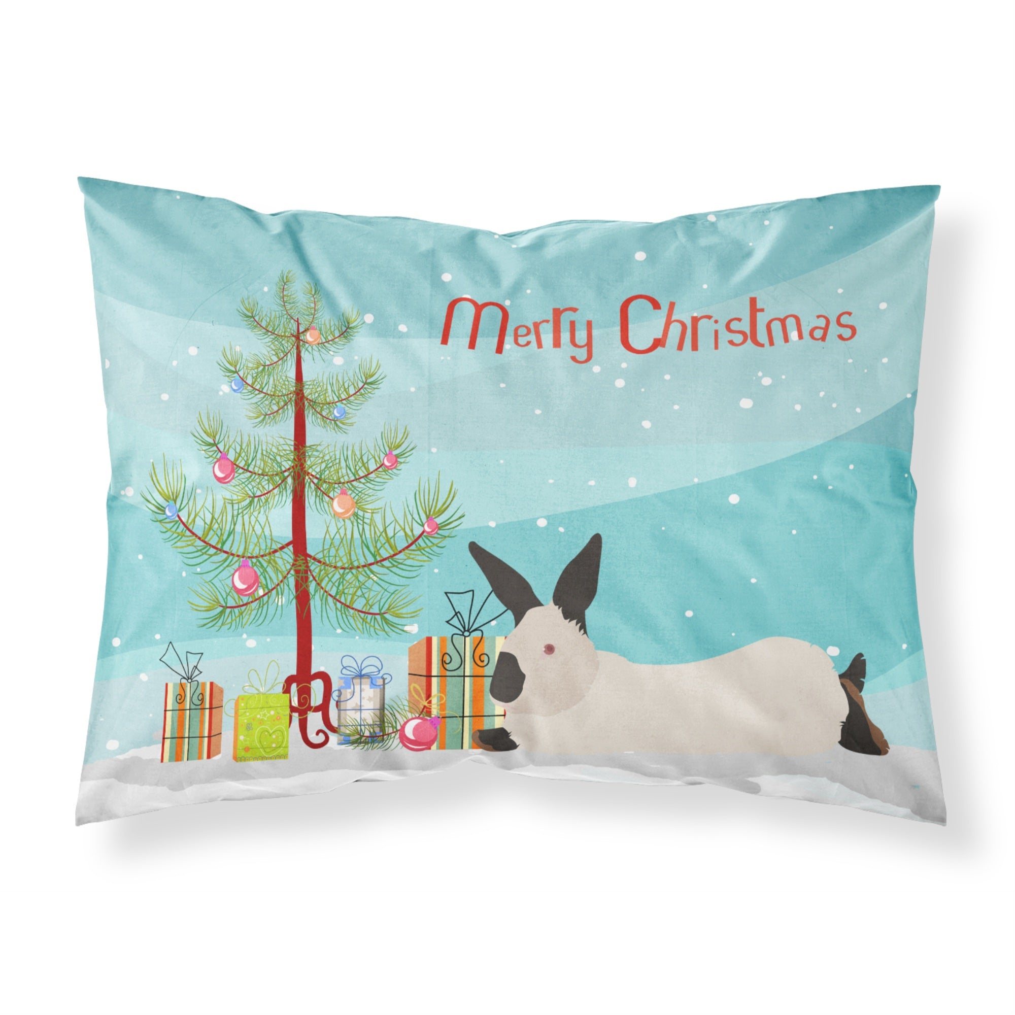 'Caroline'S Treasures California White Rabbit Christmas Pillowcase, Standard, Multicolor'