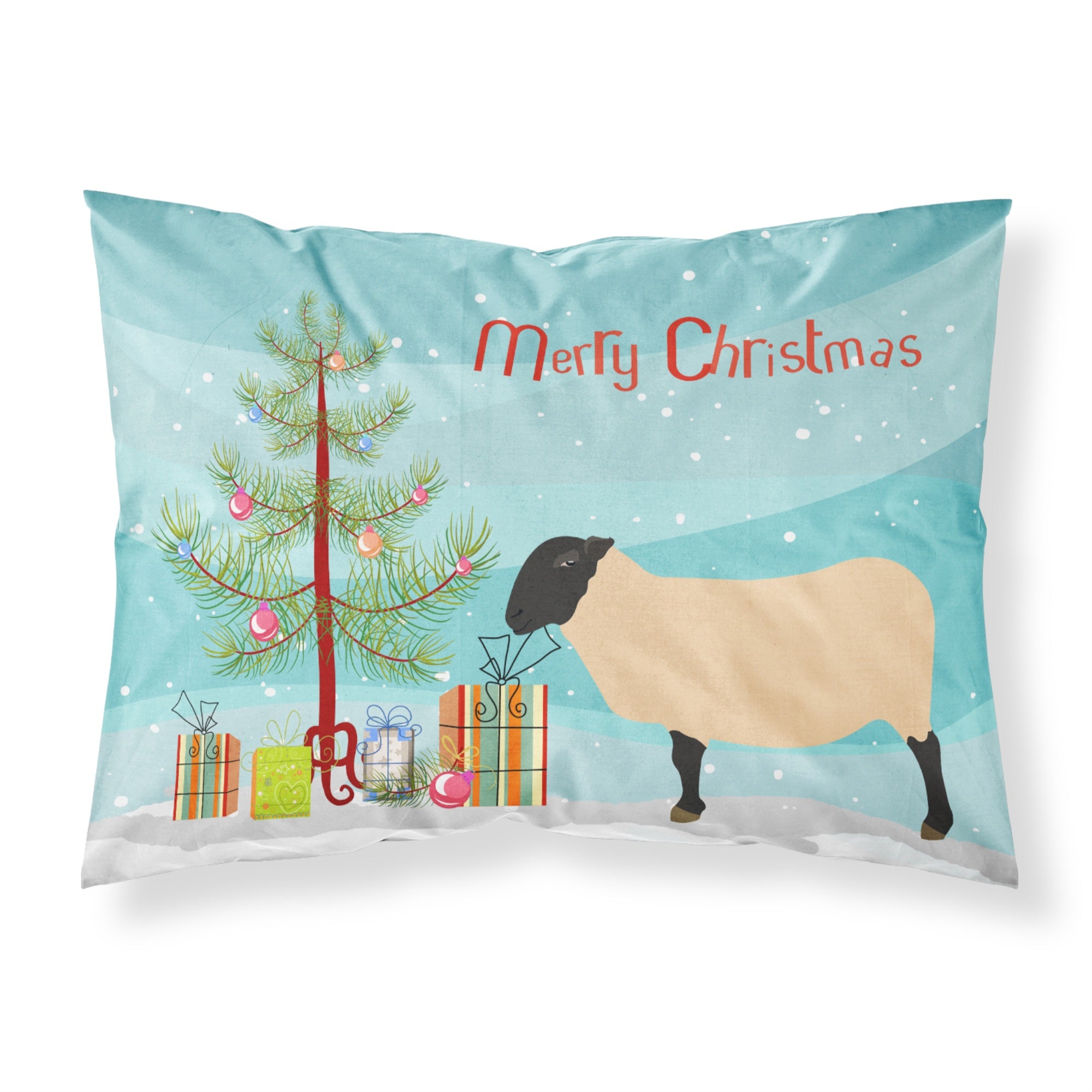 'Caroline'S Treasures ''Suffolk Sheep Christmas'' Pillowcase, Standard, Multicolor'