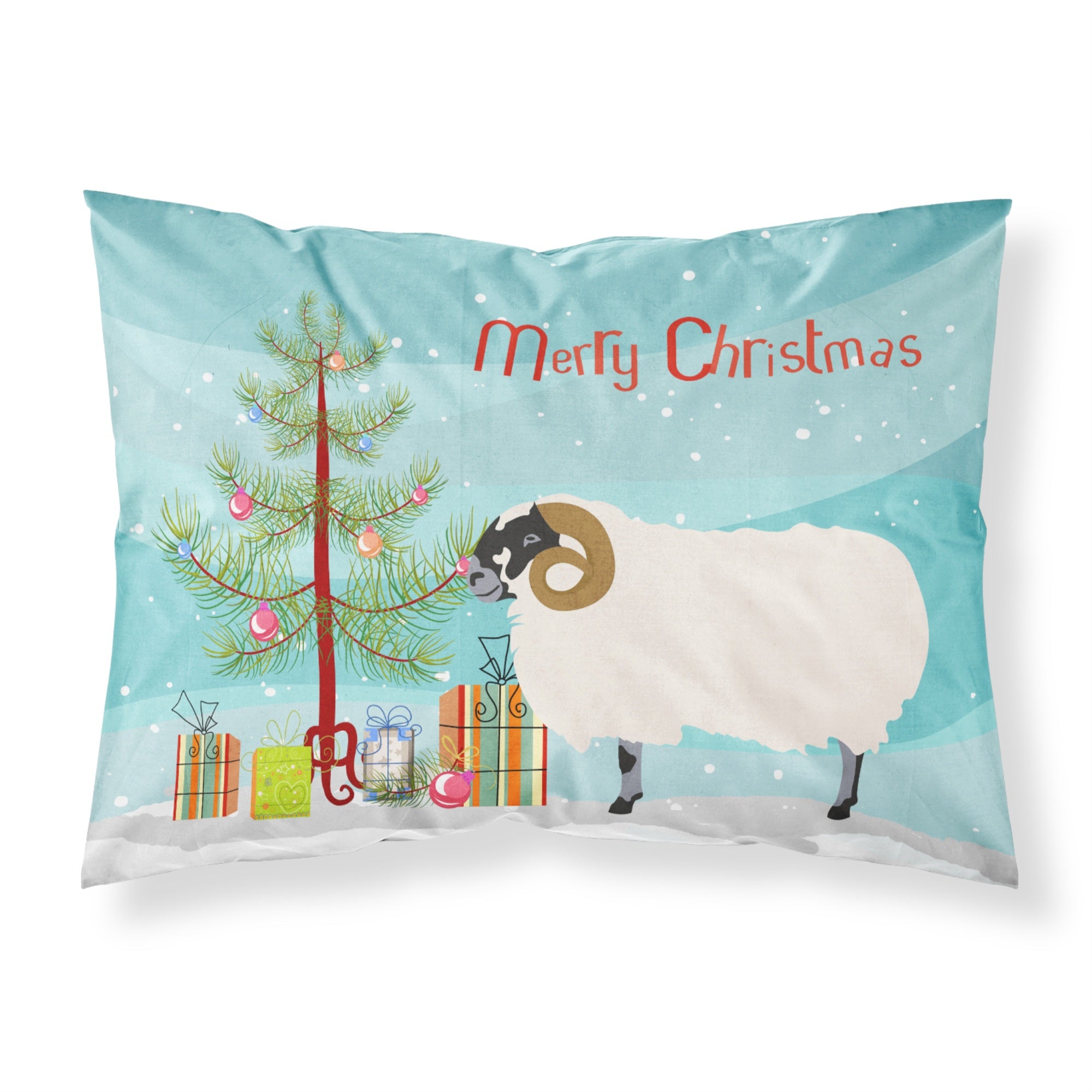 'Caroline'S Treasures Scottish Blackface Sheep Christmas Pillowcase, Standard, Multicolor'