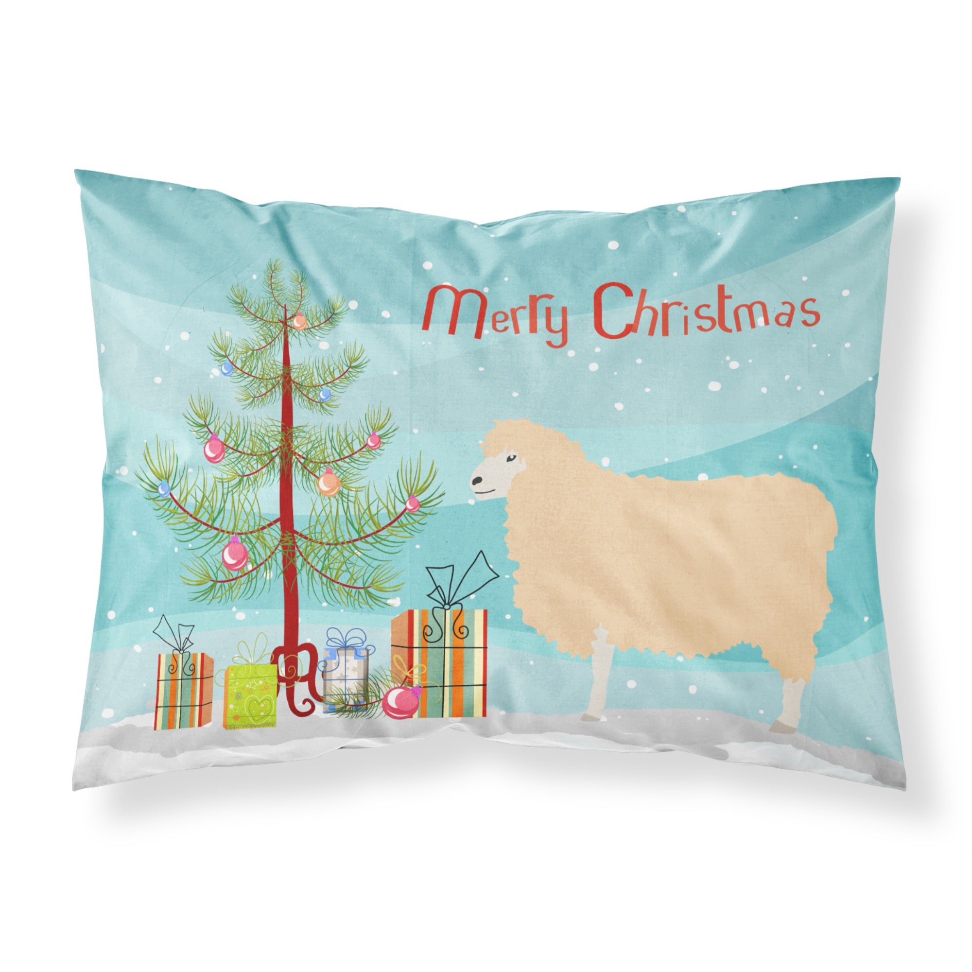 'Caroline'S Treasures English Leicester Longwool Sheep Christmas Pillowcase, Standard, Multicolor'