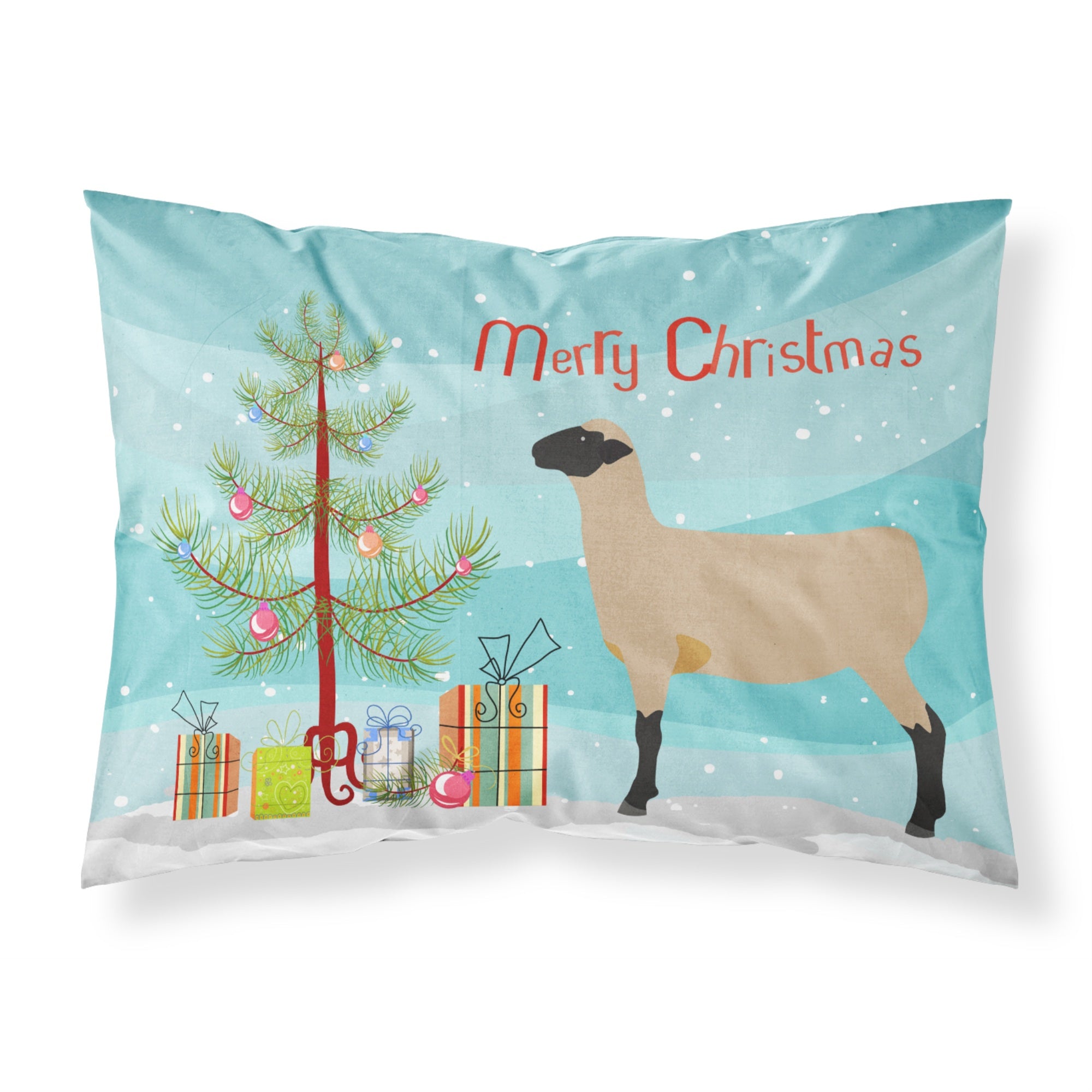 'Caroline'S Treasures Hampshire Down Sheep Christmas Pillowcase, Standard, Multicolor'