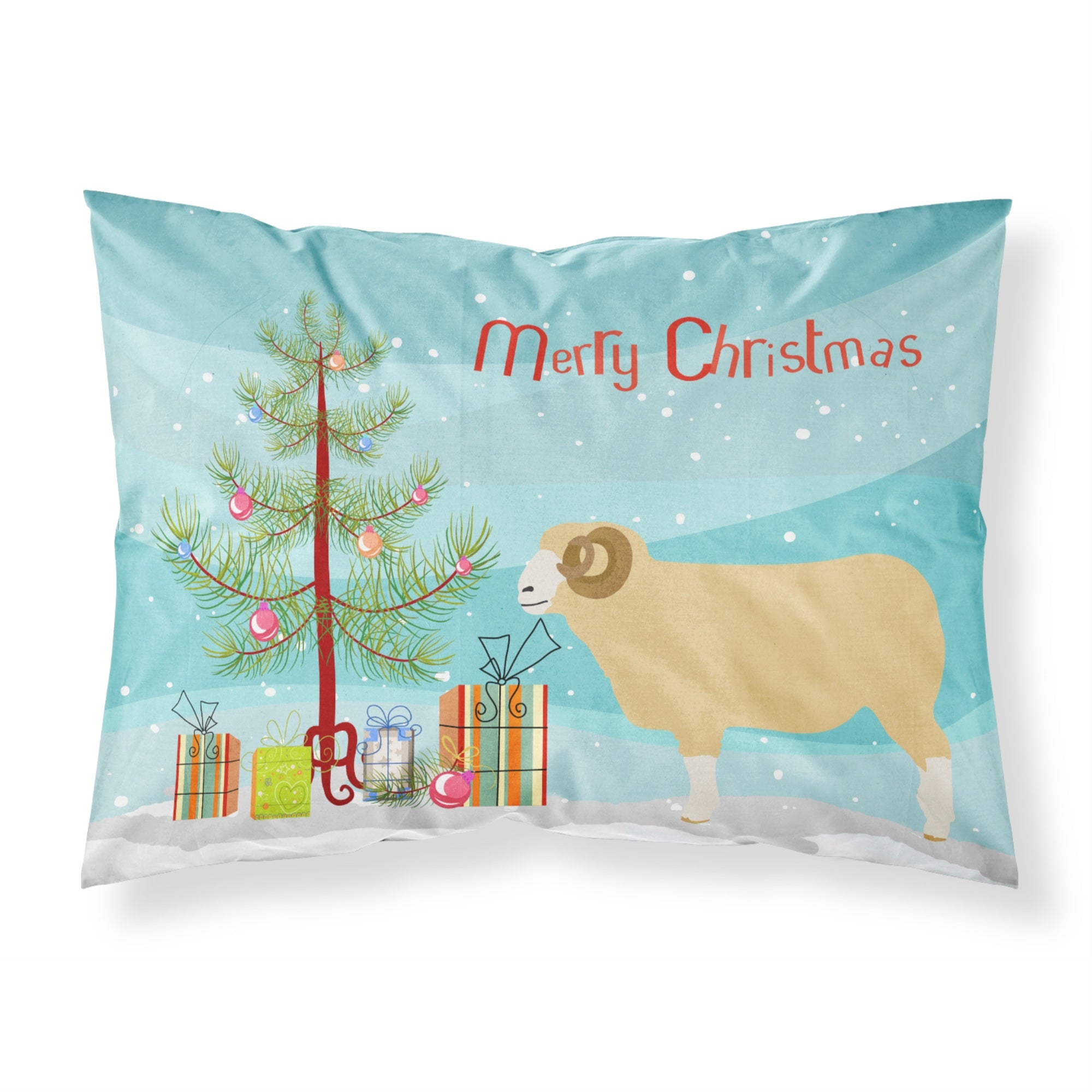 'Caroline'S Treasures Horned Dorset Sheep Christmas Pillowcase, Standard, Multicolor'