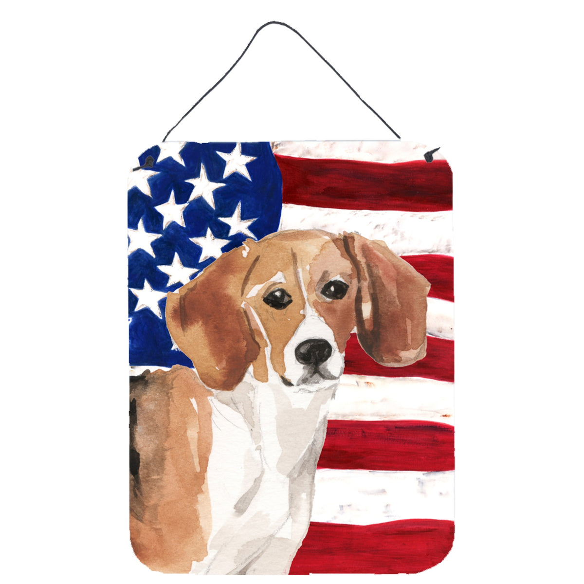 CarolineS Treasures Beagle Patriotic Metal Print, 16 Inch  Inch  X 12 Inch  Inch , Multicolor