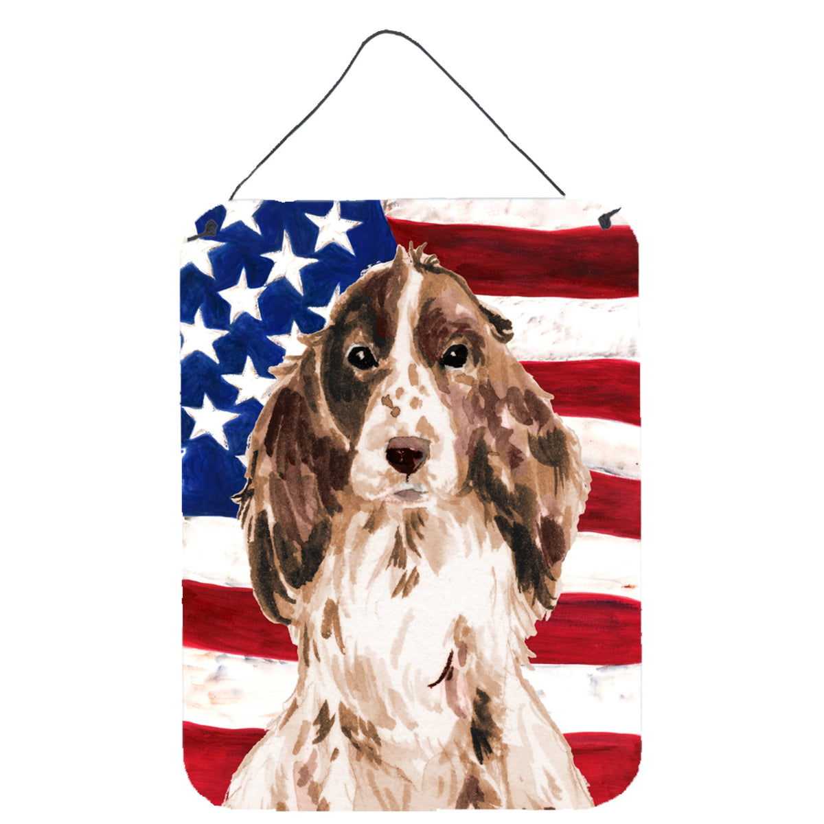 CarolineS Treasures Brown Parti Patriotic Metal Print, 16 Inch  Inch  X 12 Inch  Inch , Multicolor