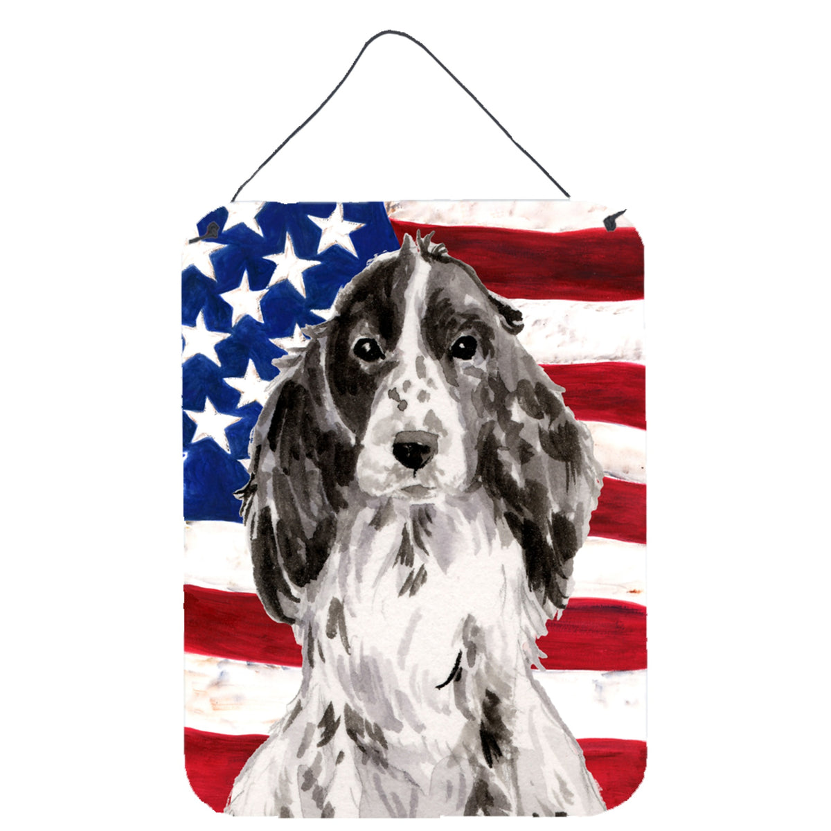 CarolineS Treasures Black Parti Patriotic Metal Print, 16 Inch  Inch  X 12 Inch  Inch , Multicolor
