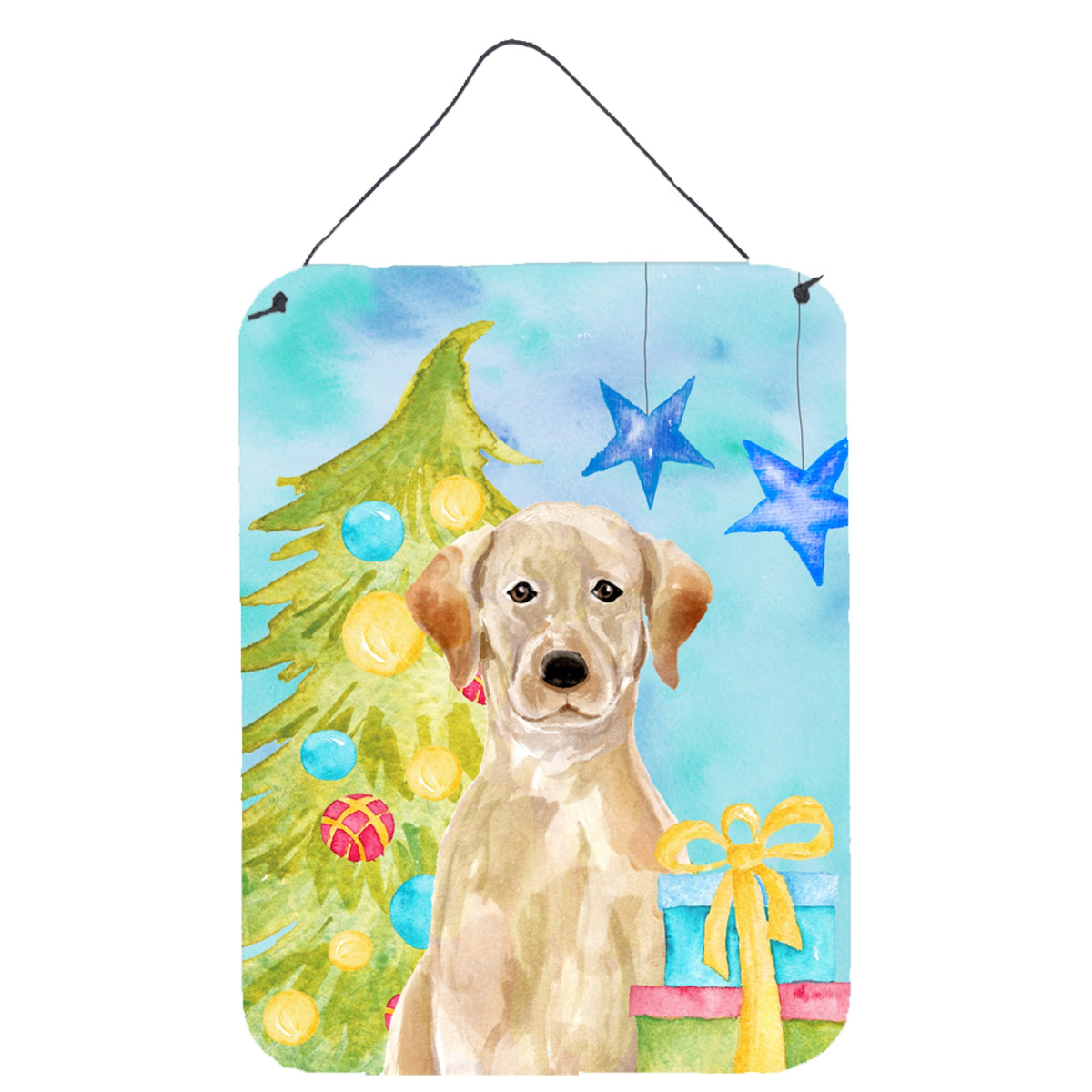 CarolineS Treasures Yellow Labrador Christmas Metal Print, 16 Inch  Inch  X 12 Inch  Inch , Multicolor