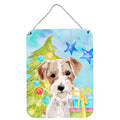 CarolineS Treasures Wire Hair Jack Russell Christmas Metal Print, 16 Inch  Inch  X 12 Inch  Inch , Multicolor